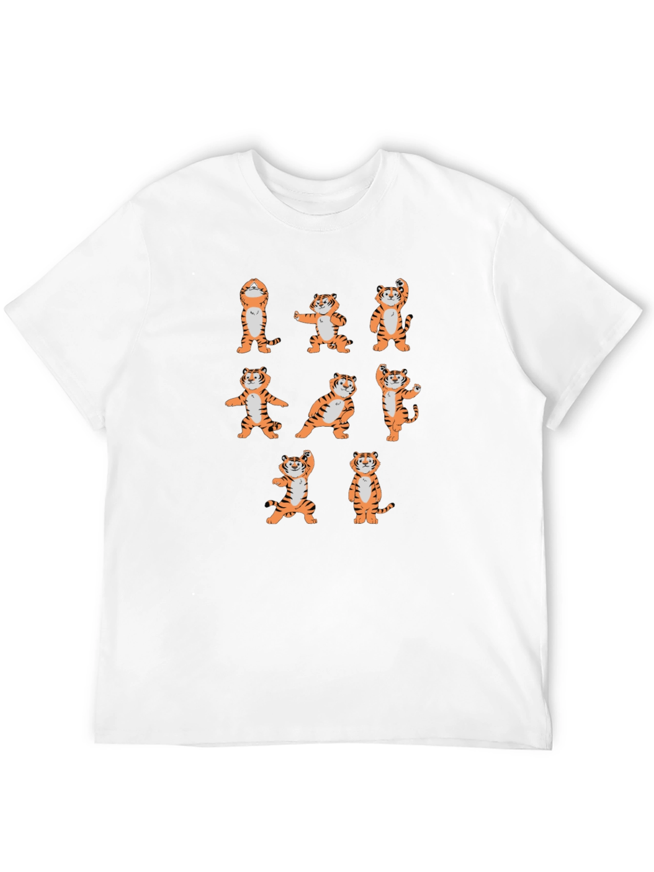 Yoga Tiger Graphic Tee - Black Cotton T-Shirt
