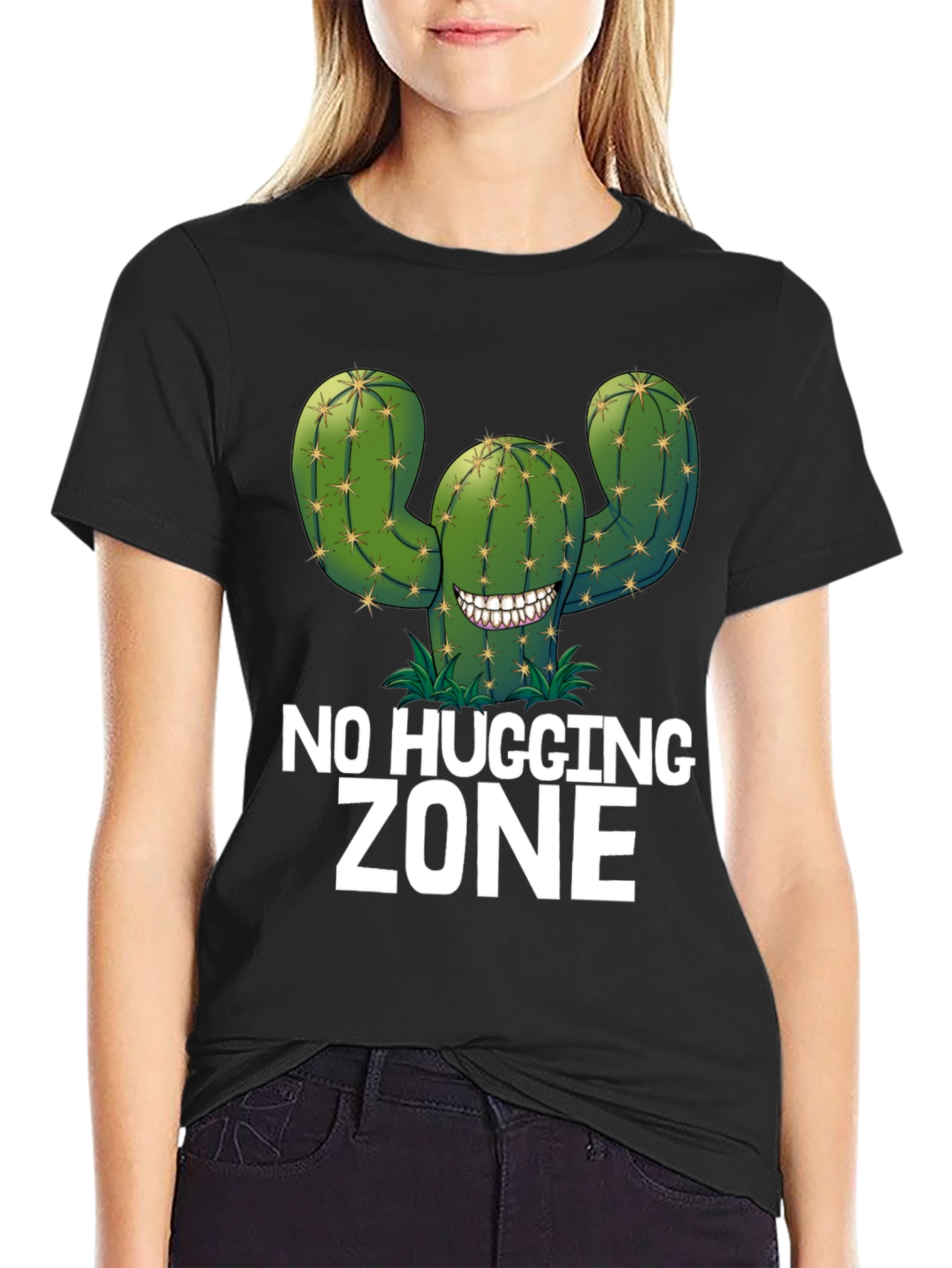 No Hugging Zone Cactus Graphic Tee