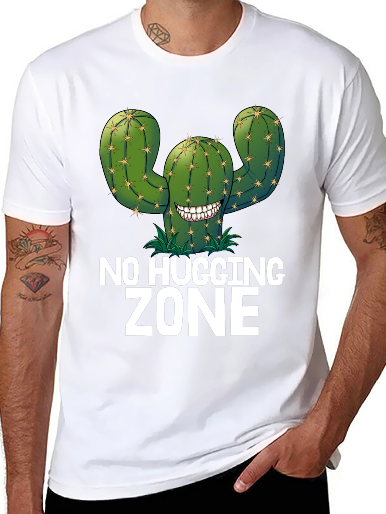 No Hugging Zone Cactus Graphic Tee