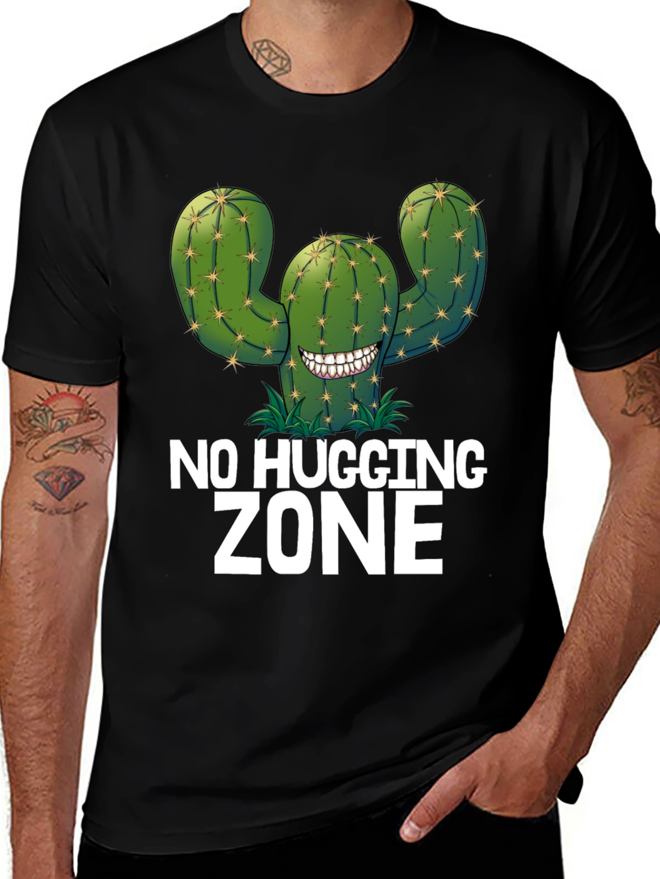 No Hugging Zone Cactus Graphic Tee