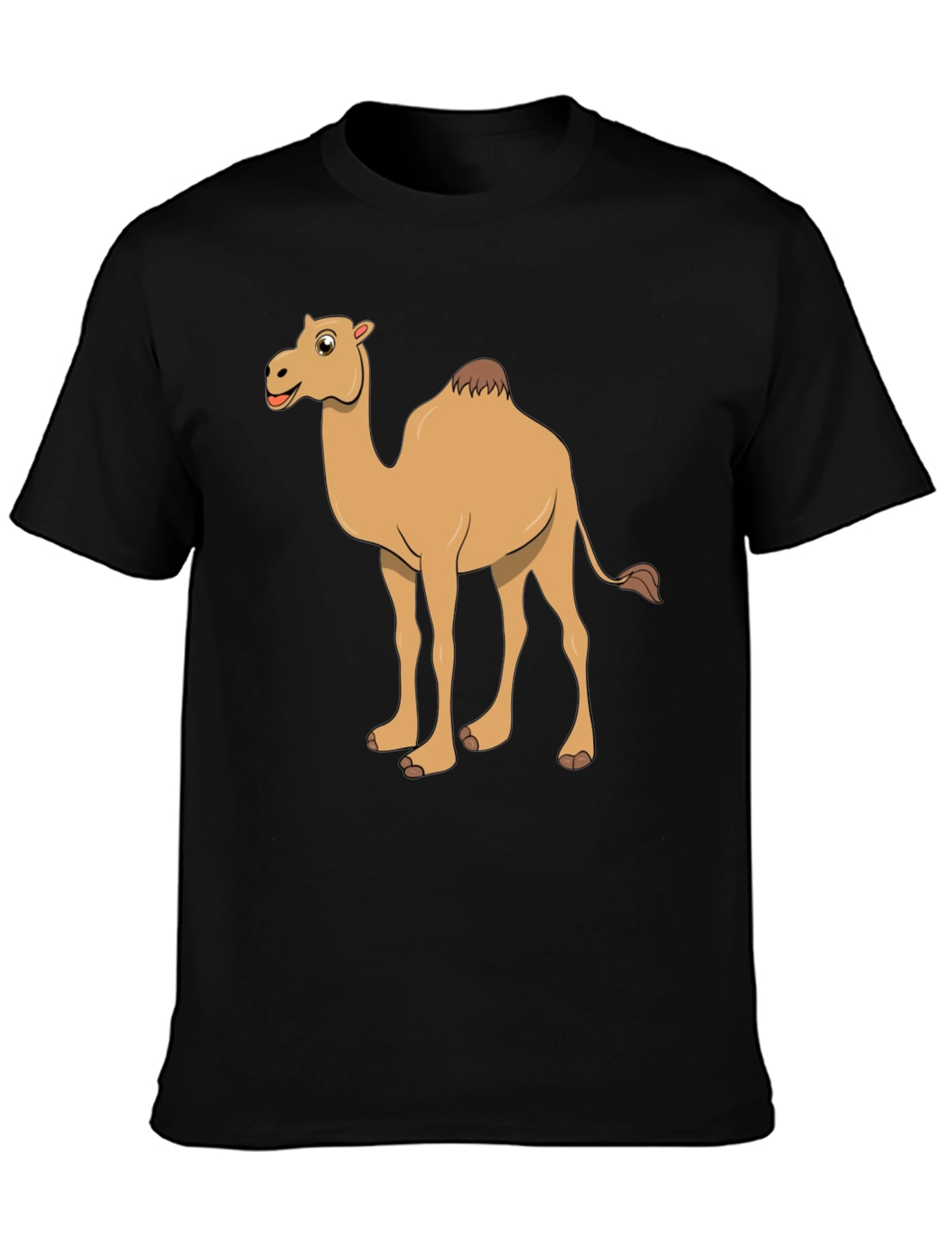 Camel Cartoon Black T-Shirt