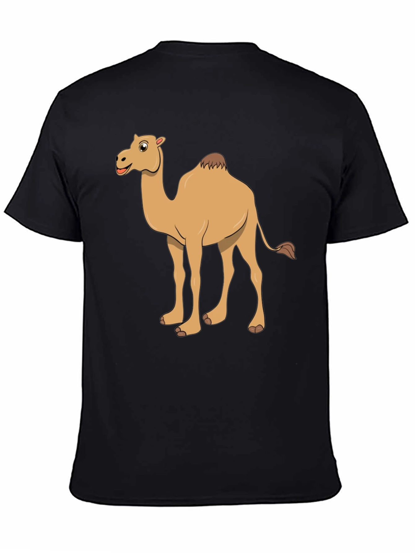 Camel Cartoon Black T-Shirt