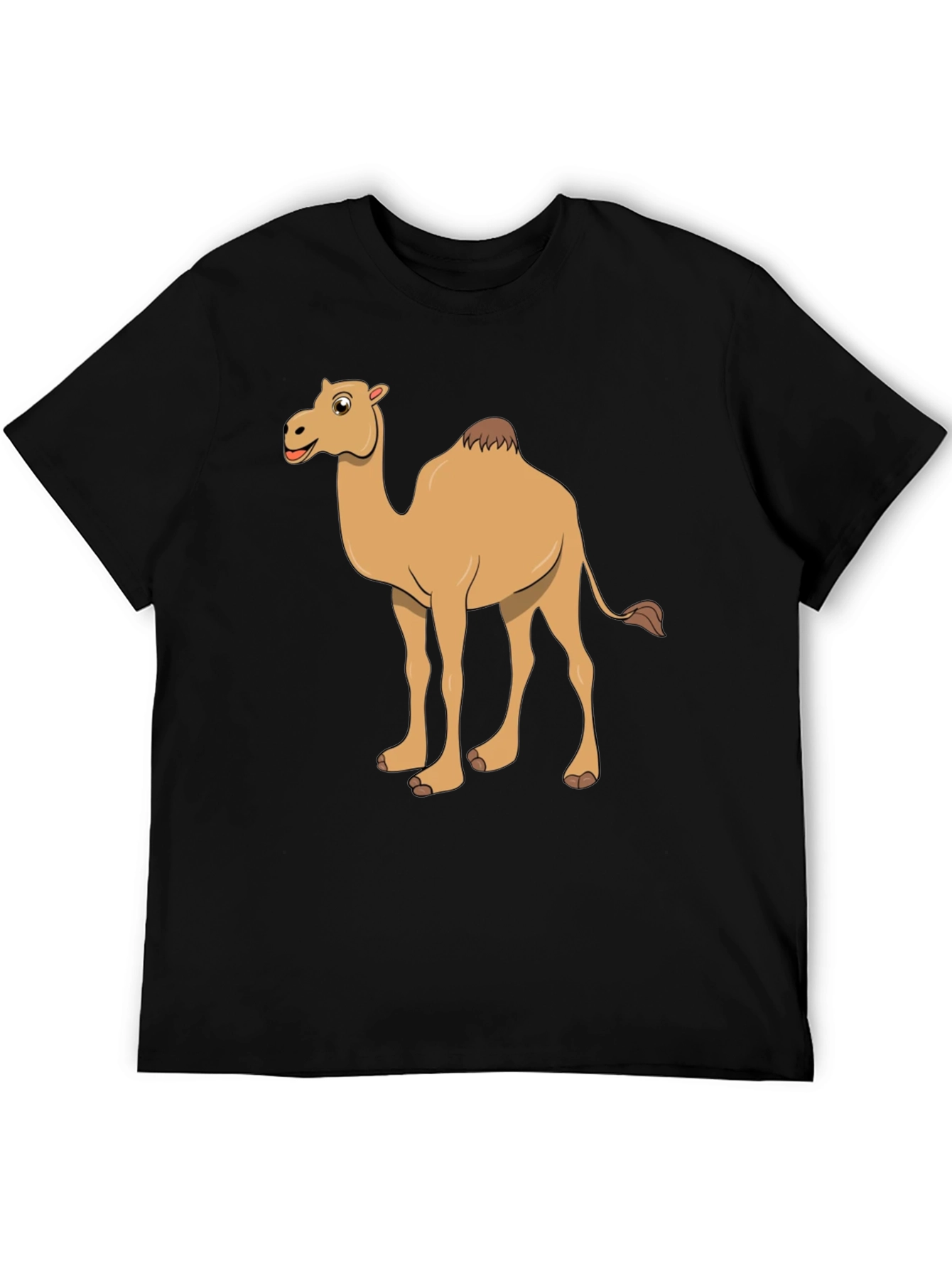 Camel Cartoon Black T-Shirt