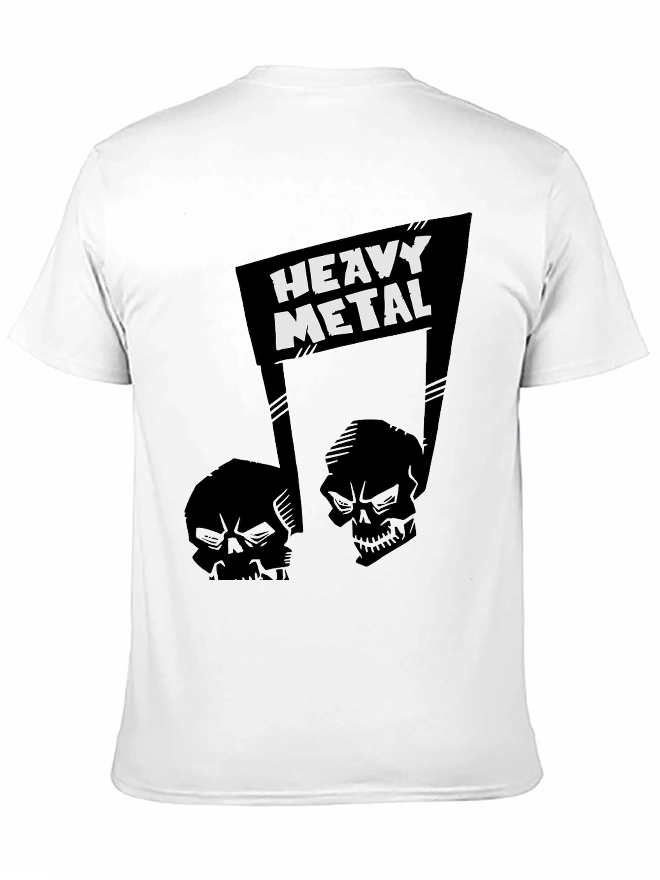 Heavy Metal Skull Graphic T-Shirt