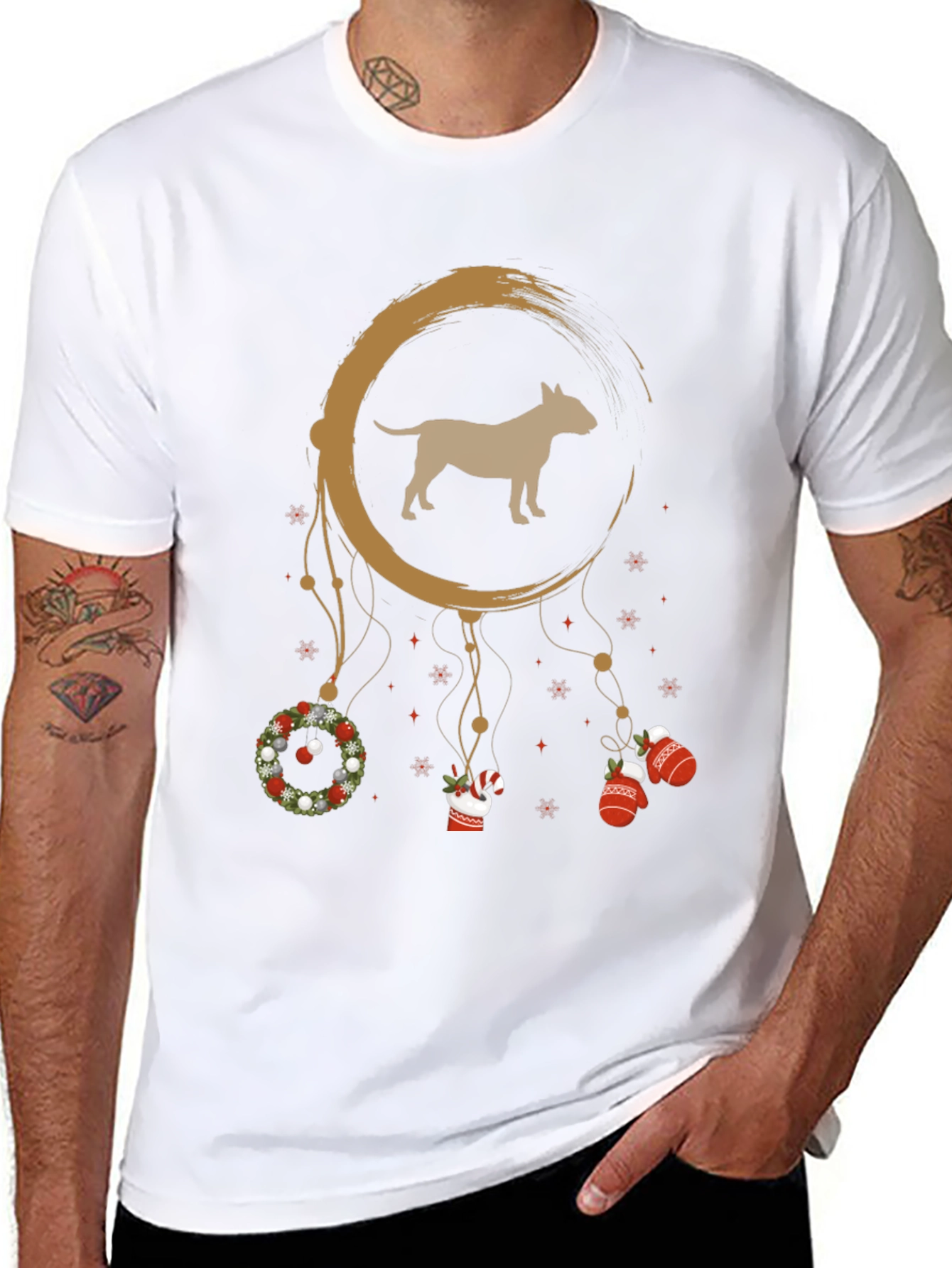 Dog Breed Christmas Dreamcatcher Graphic Tee