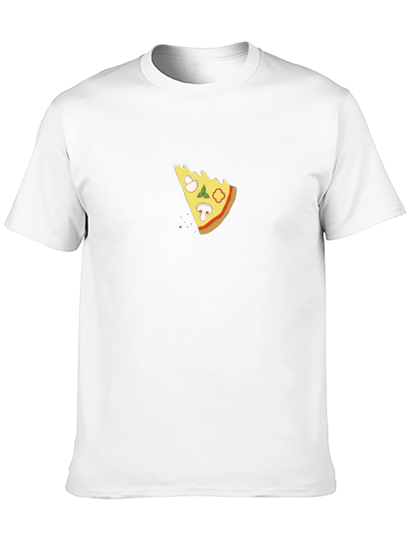 Pizza Slice Graphic T-Shirt - Casual Black Tee