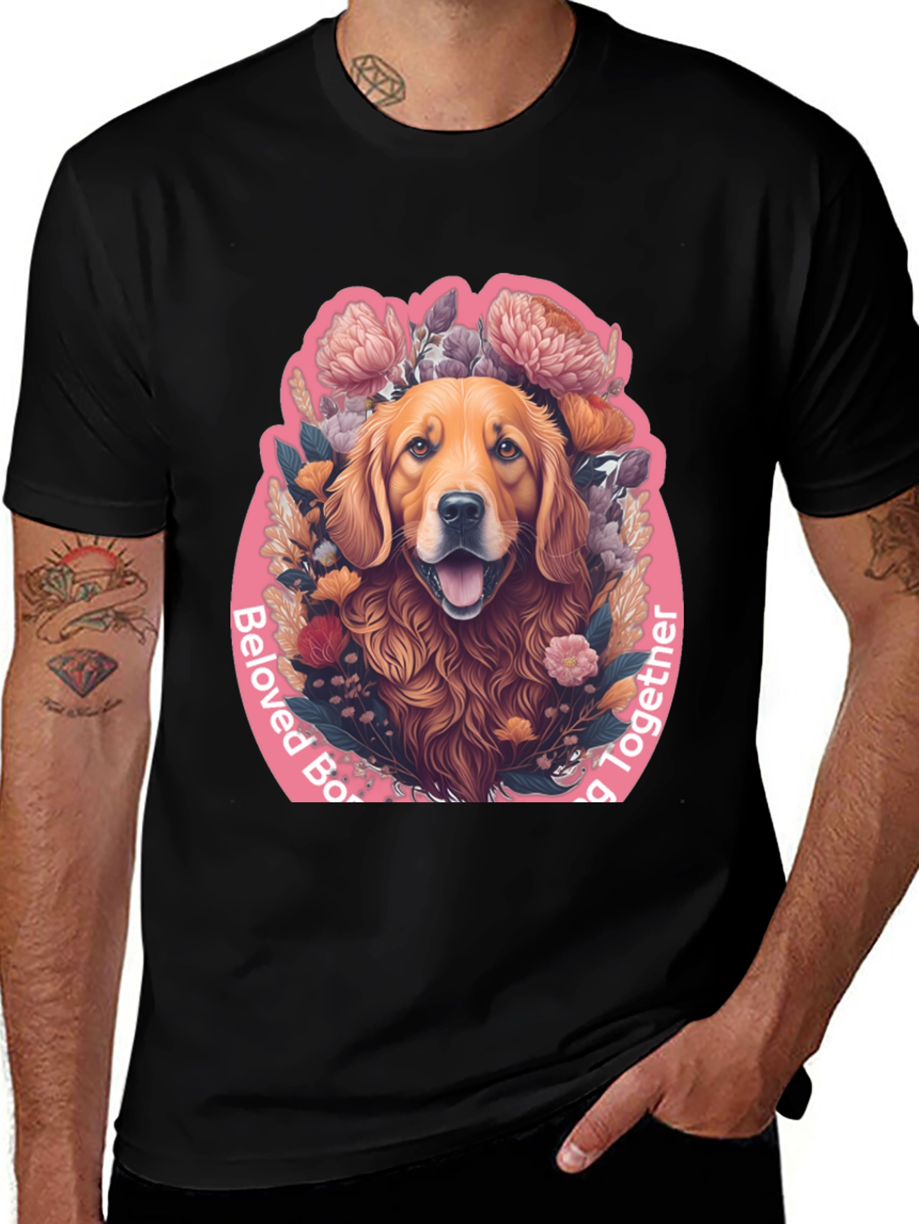 Beloved Dog Graphic Tee - Black Cotton Comfort