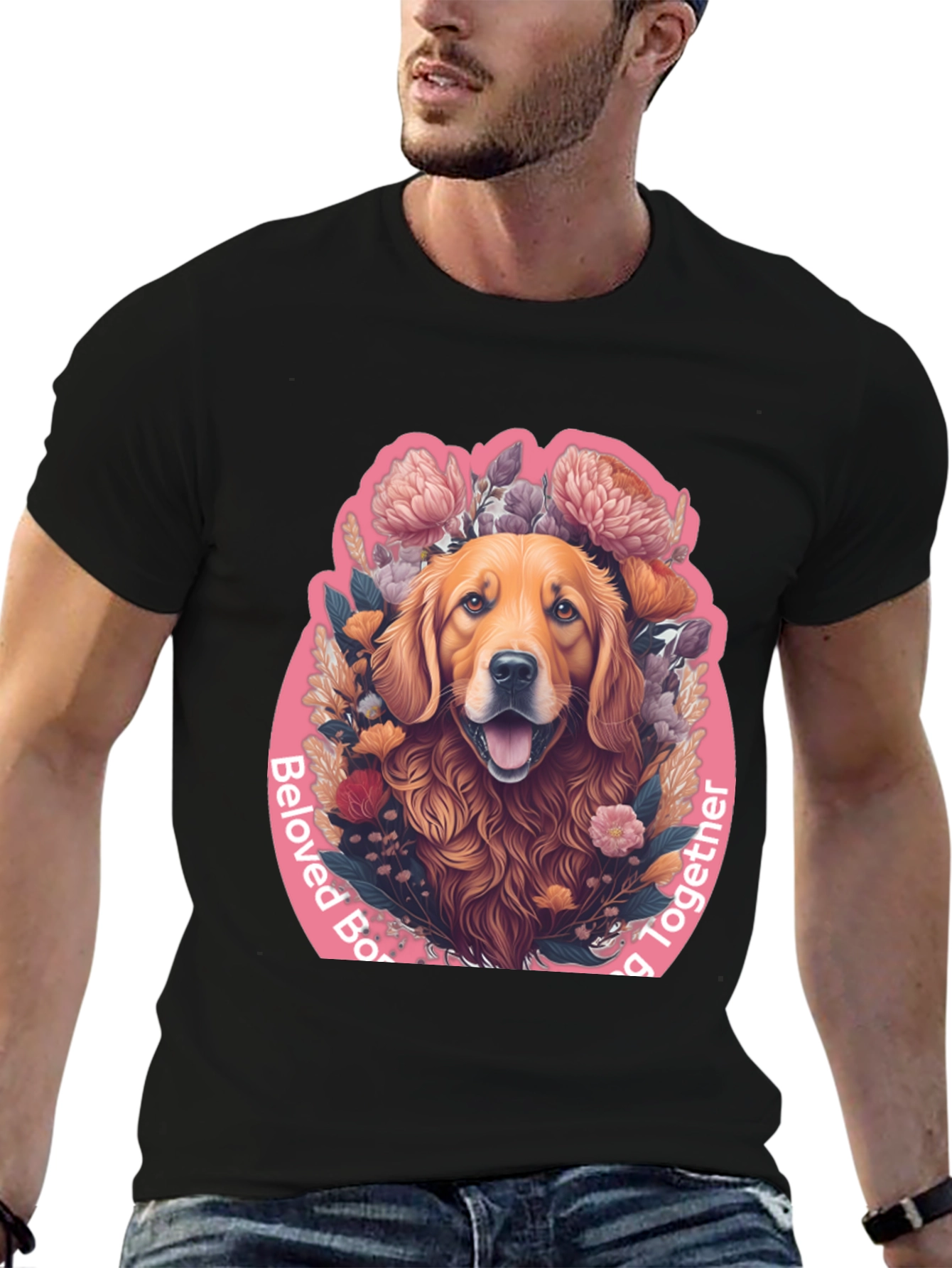 Beloved Dog Graphic Tee - Black Cotton Comfort