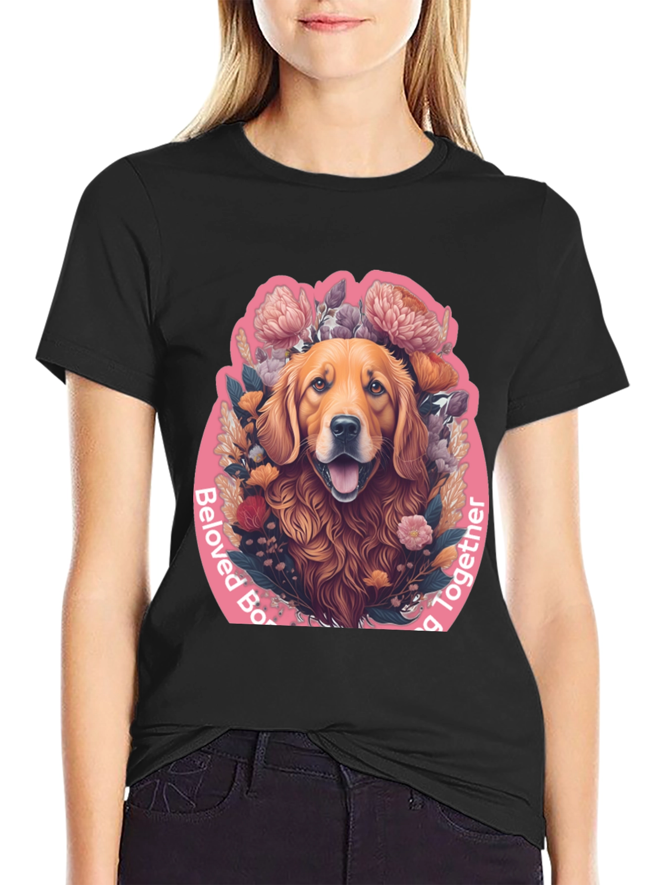 Beloved Dog Graphic Tee - Black Cotton Comfort