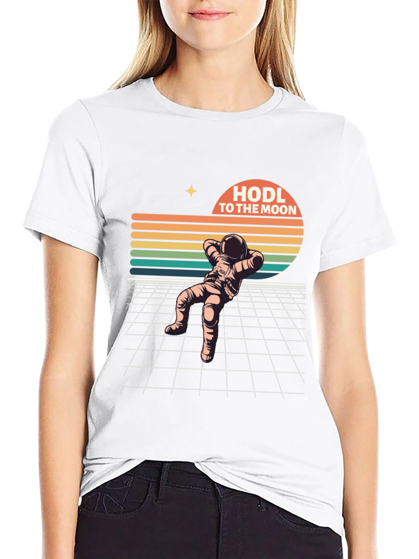 HODL To The Moon Retro Astronaut T-Shirt