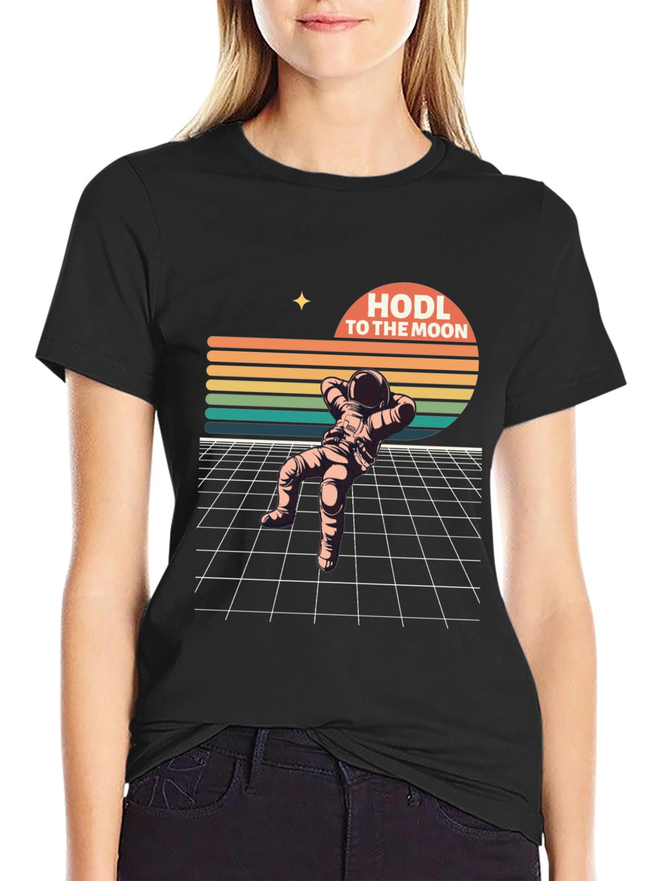 HODL To The Moon Retro Astronaut T-Shirt