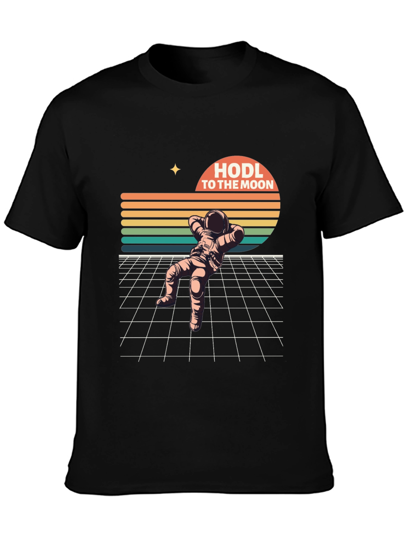 HODL To The Moon Retro Astronaut T-Shirt