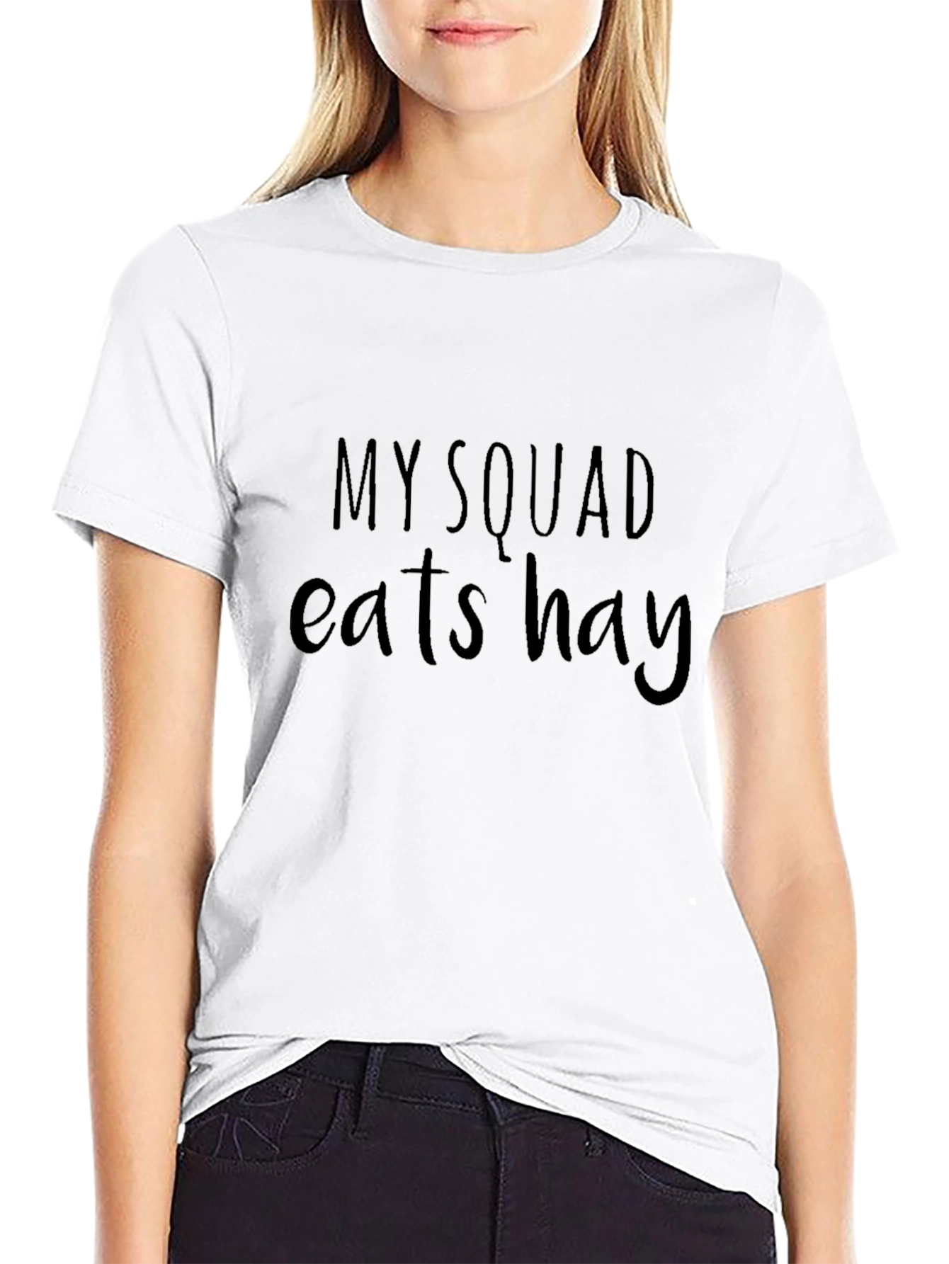 My Squad Eats Hay Black T-Shirt