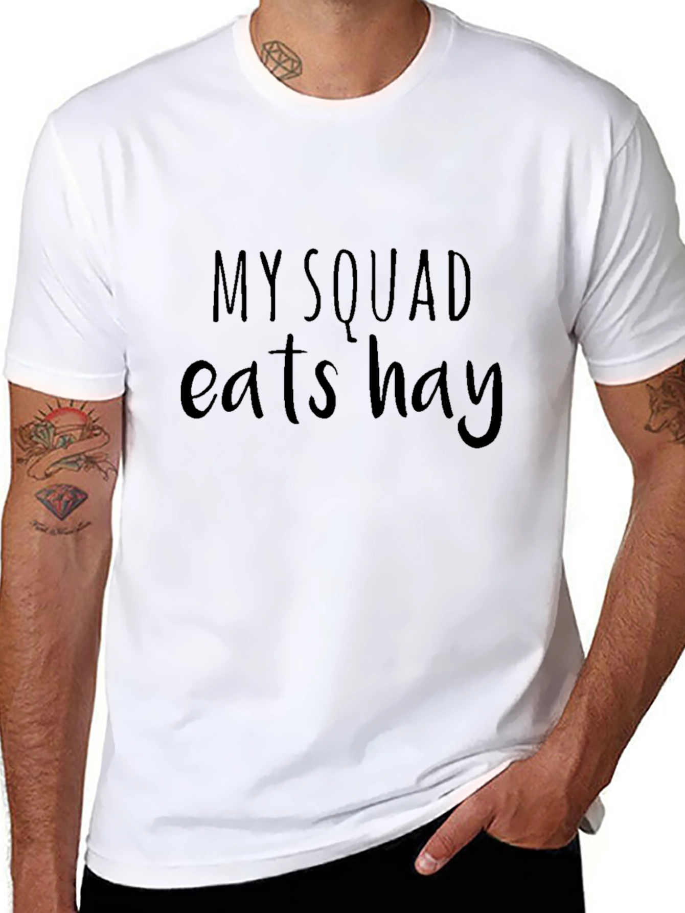 My Squad Eats Hay Black T-Shirt