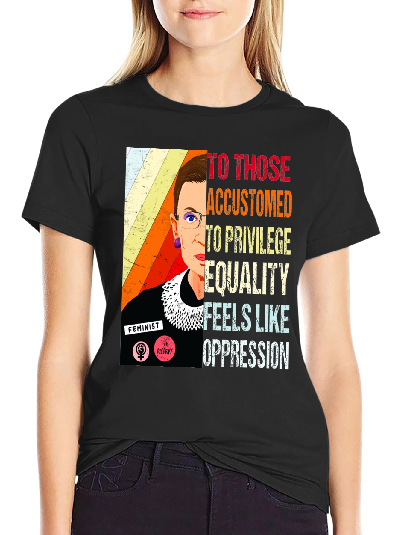 Ruth Bader Ginsburg Quote T-Shirt Feminist Equality