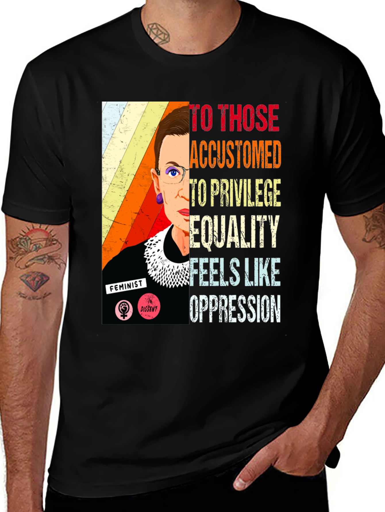 Ruth Bader Ginsburg Quote T-Shirt Feminist Equality