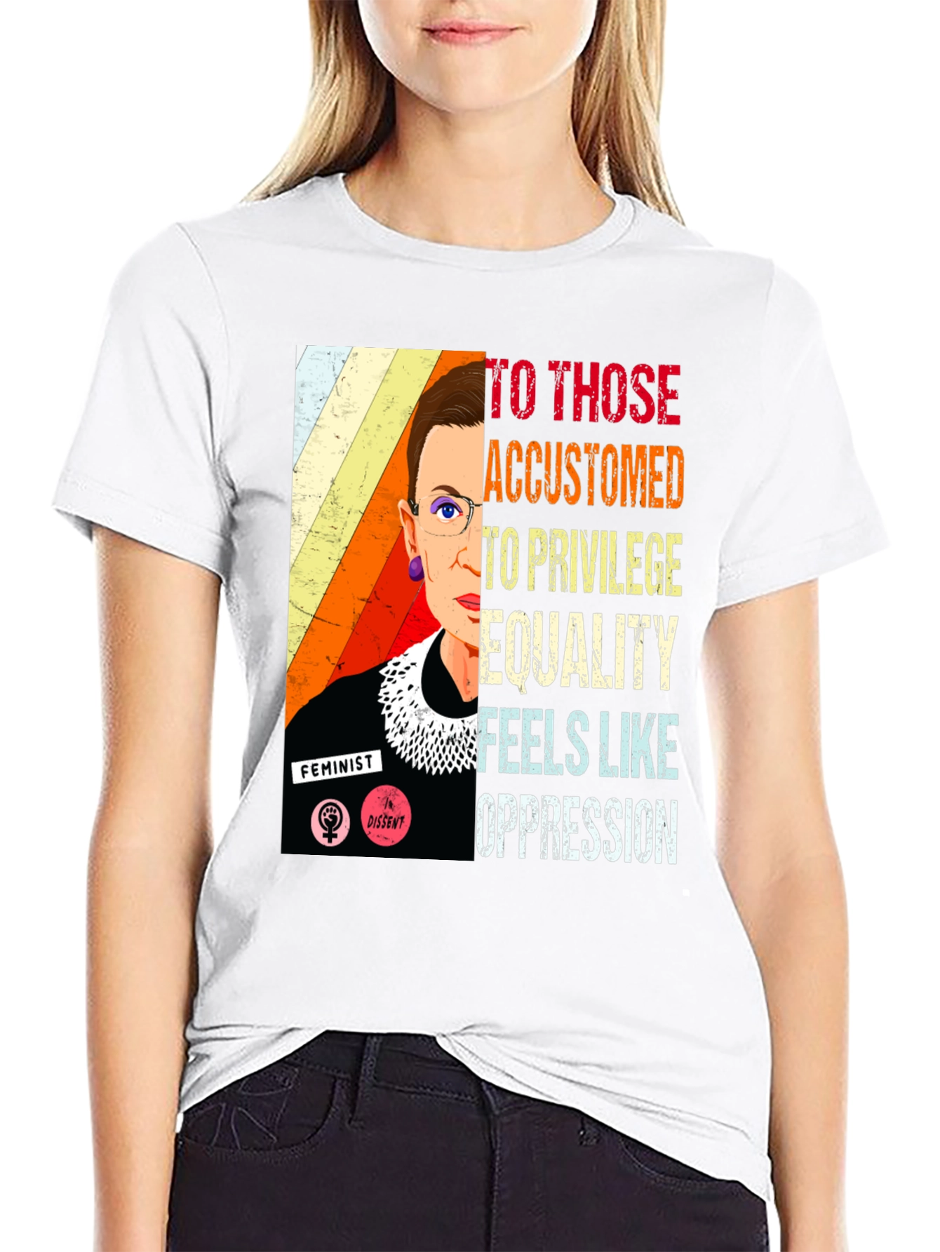 Ruth Bader Ginsburg Quote T-Shirt Feminist Equality