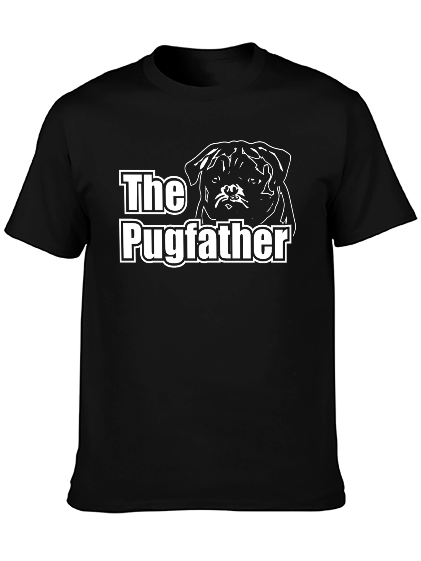 The Pugfather Graphic T-Shirt - Black Cotton Tee