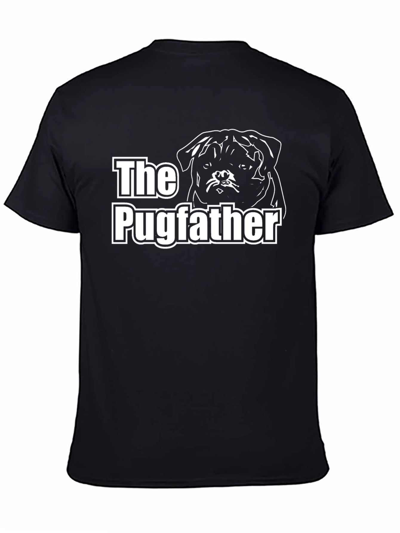 The Pugfather Graphic T-Shirt - Black Cotton Tee