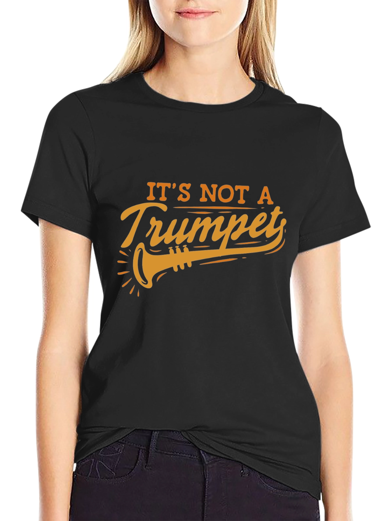 Its Not A Trumpet Black T-Shirt