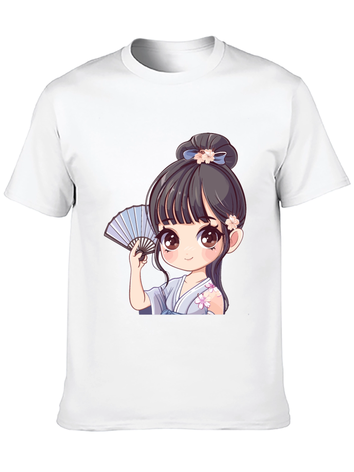 Anime Girl Graphic Tee - Black T-Shirt