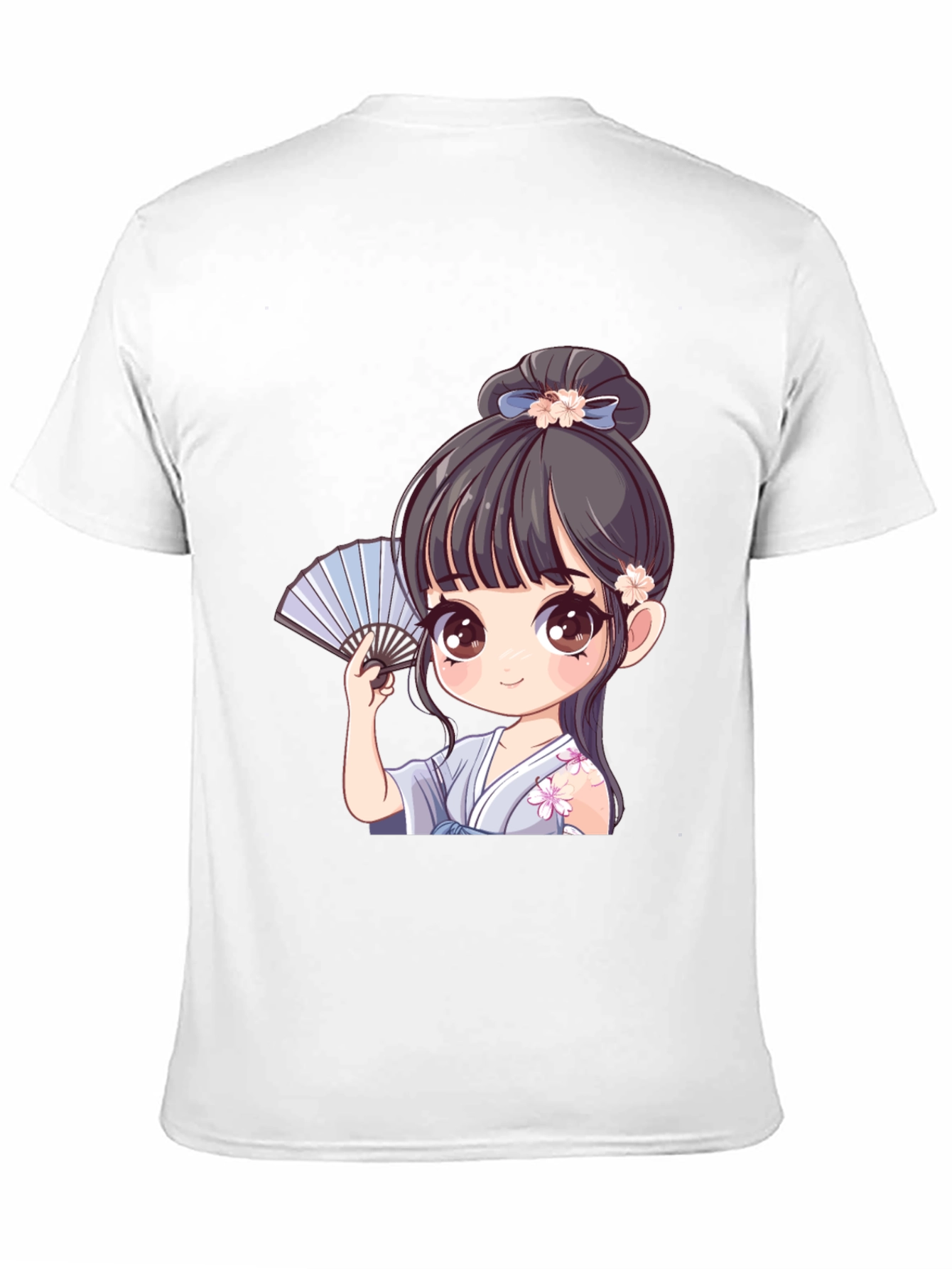 Anime Girl Graphic Tee - Black T-Shirt