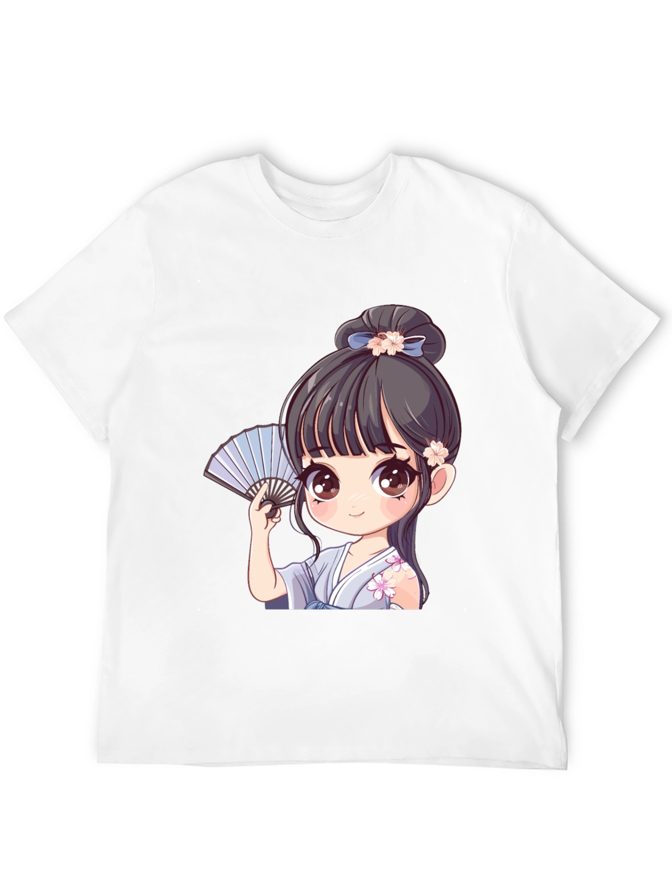 Anime Girl Graphic Tee - Black T-Shirt