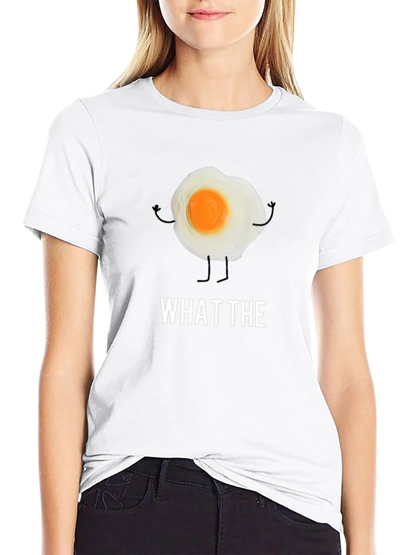 What The Egg Funny T-Shirt - Black
