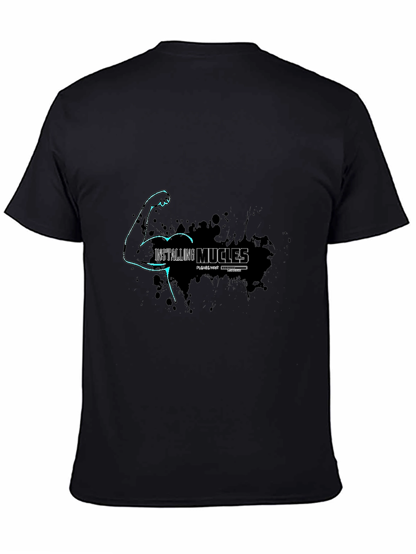 Installing Muscles T-Shirt: Humorous Fitness Graphic Tee