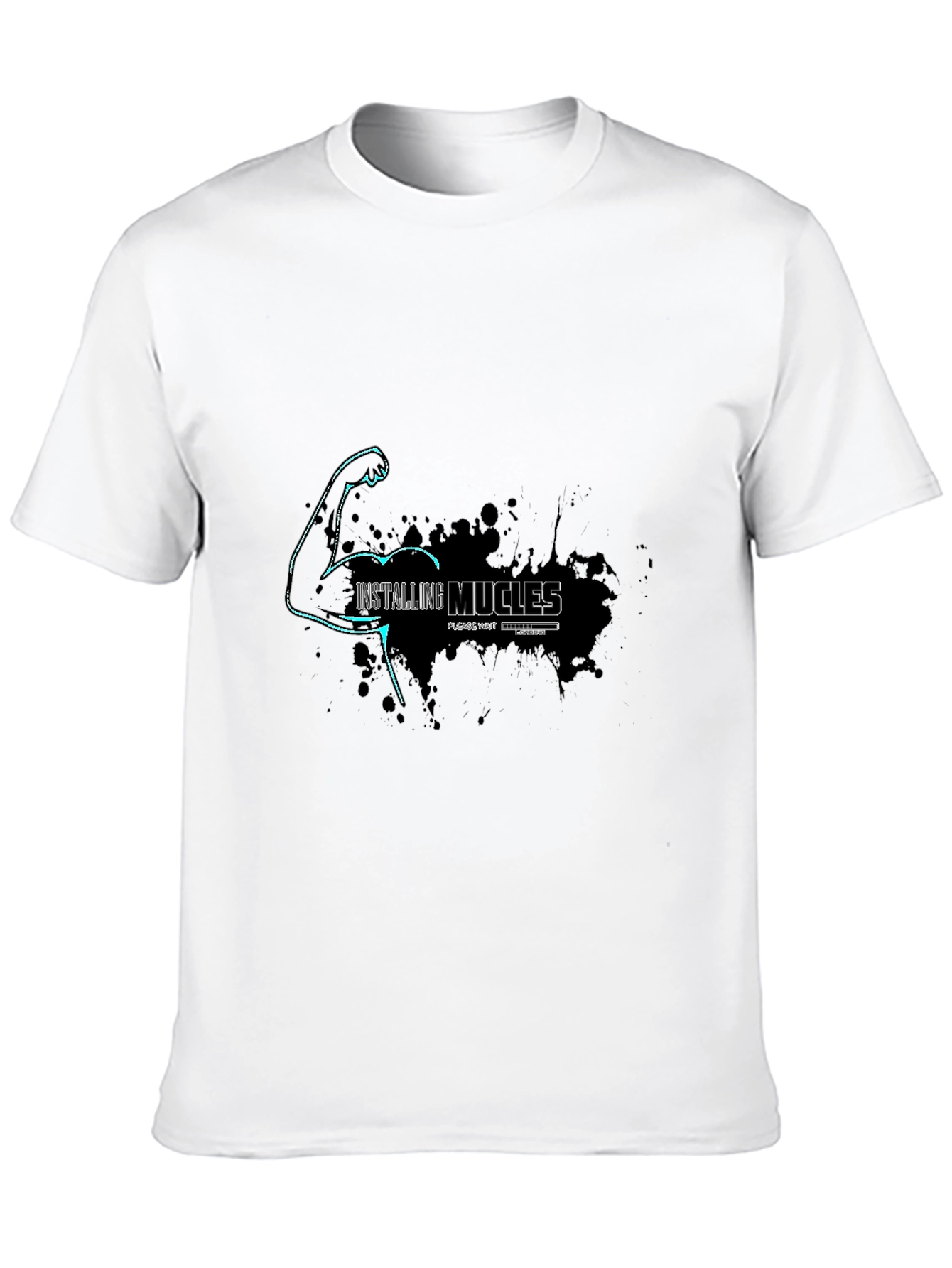 Installing Muscles T-Shirt: Humorous Fitness Graphic Tee