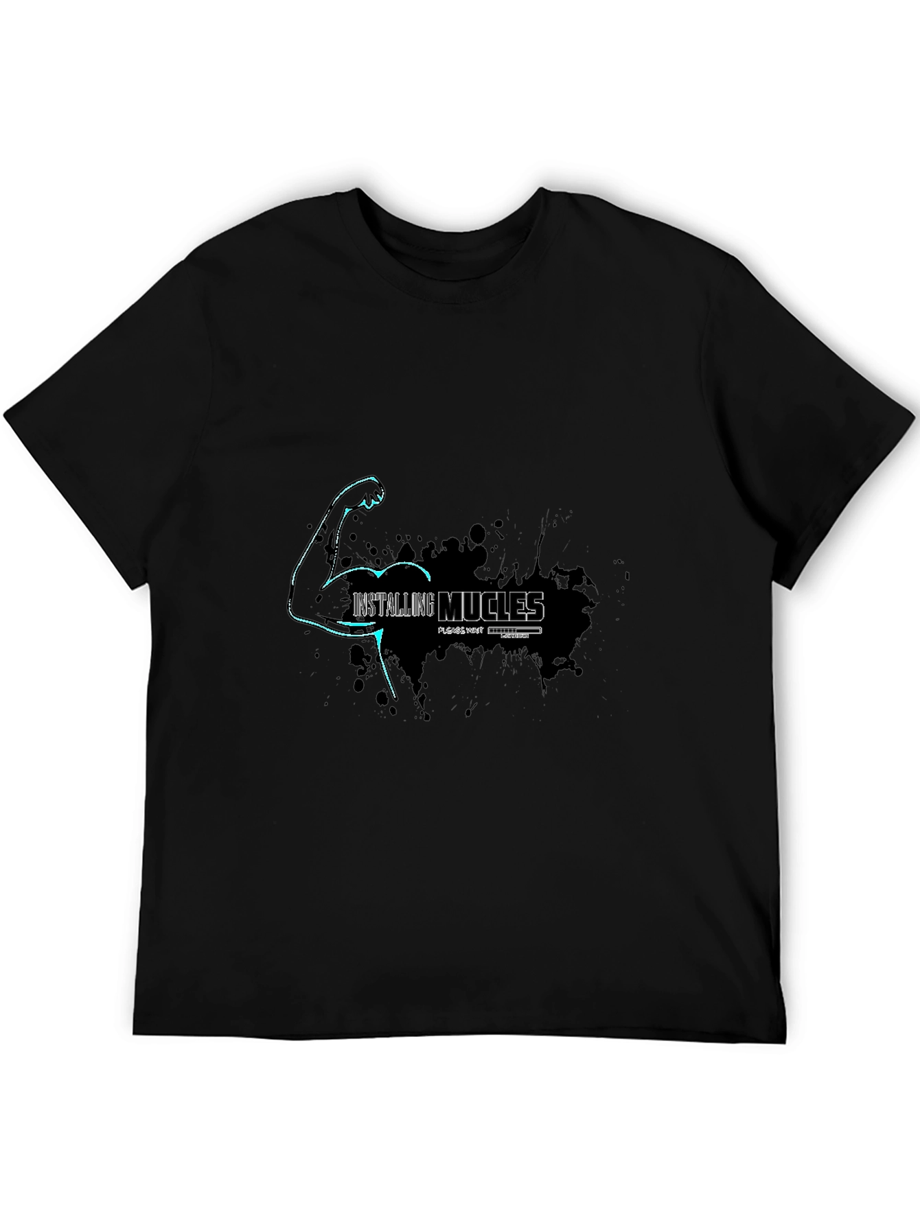 Installing Muscles T-Shirt: Humorous Fitness Graphic Tee