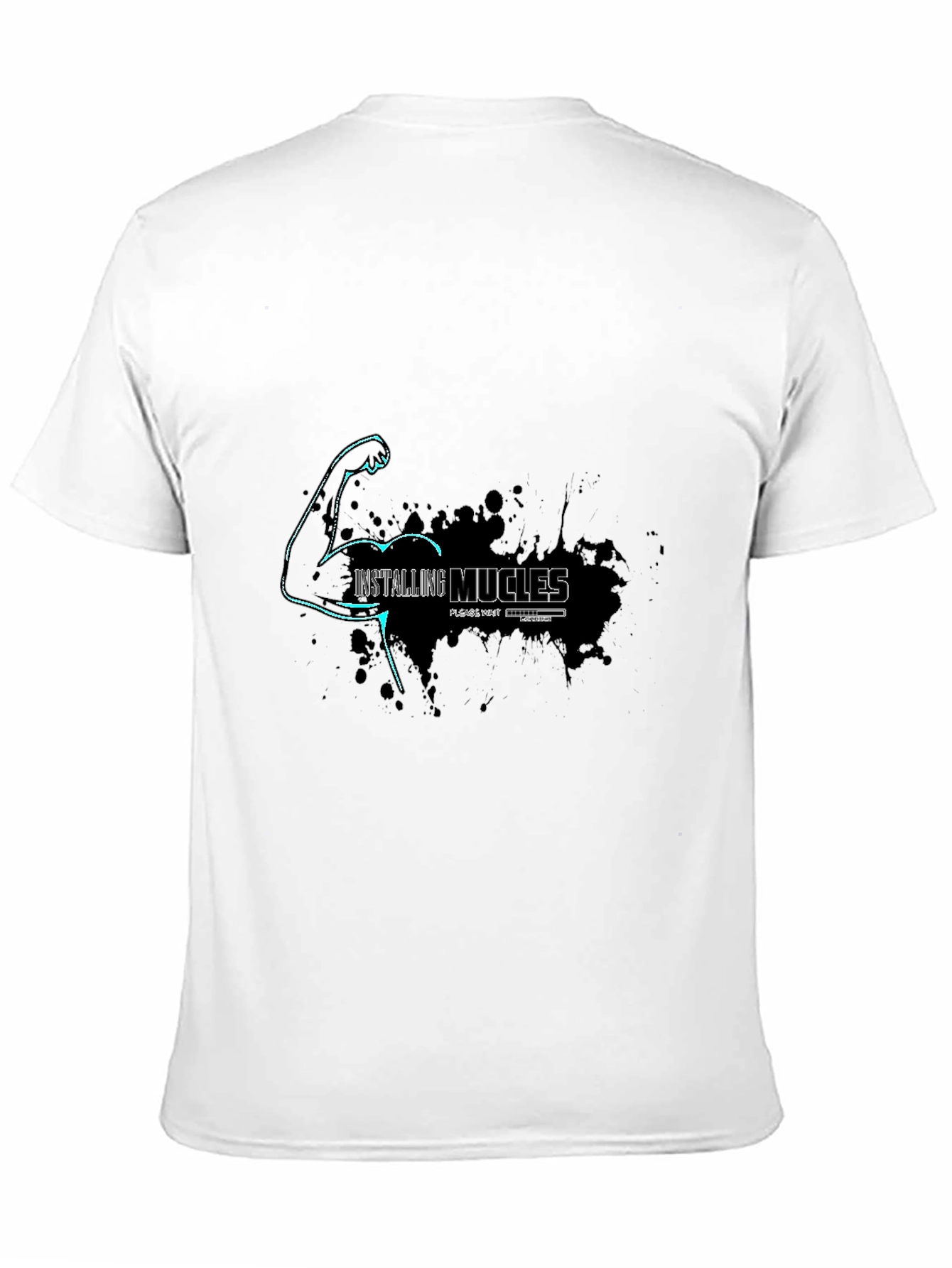 Installing Muscles T-Shirt: Humorous Fitness Graphic Tee