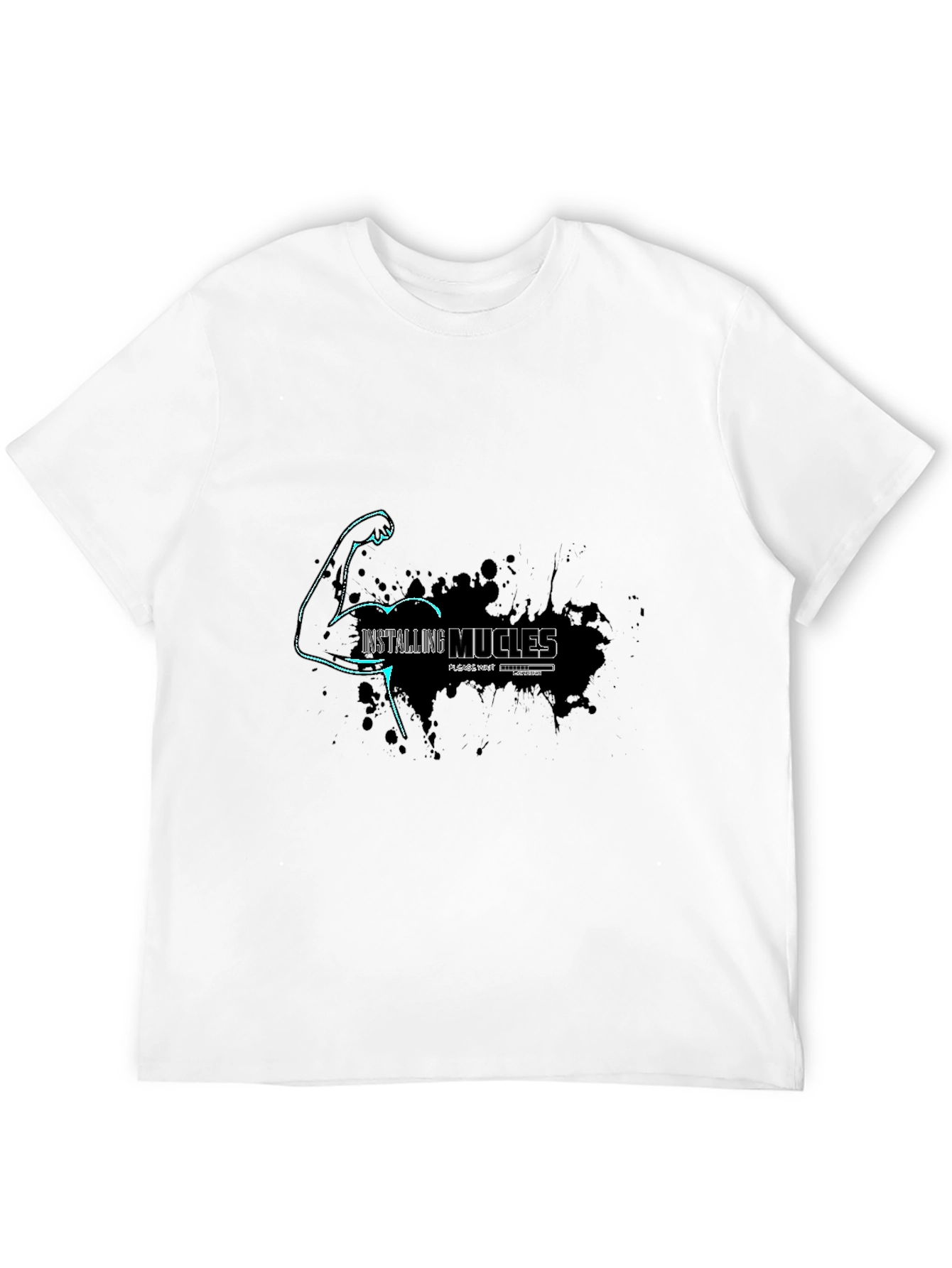 Installing Muscles T-Shirt: Humorous Fitness Graphic Tee