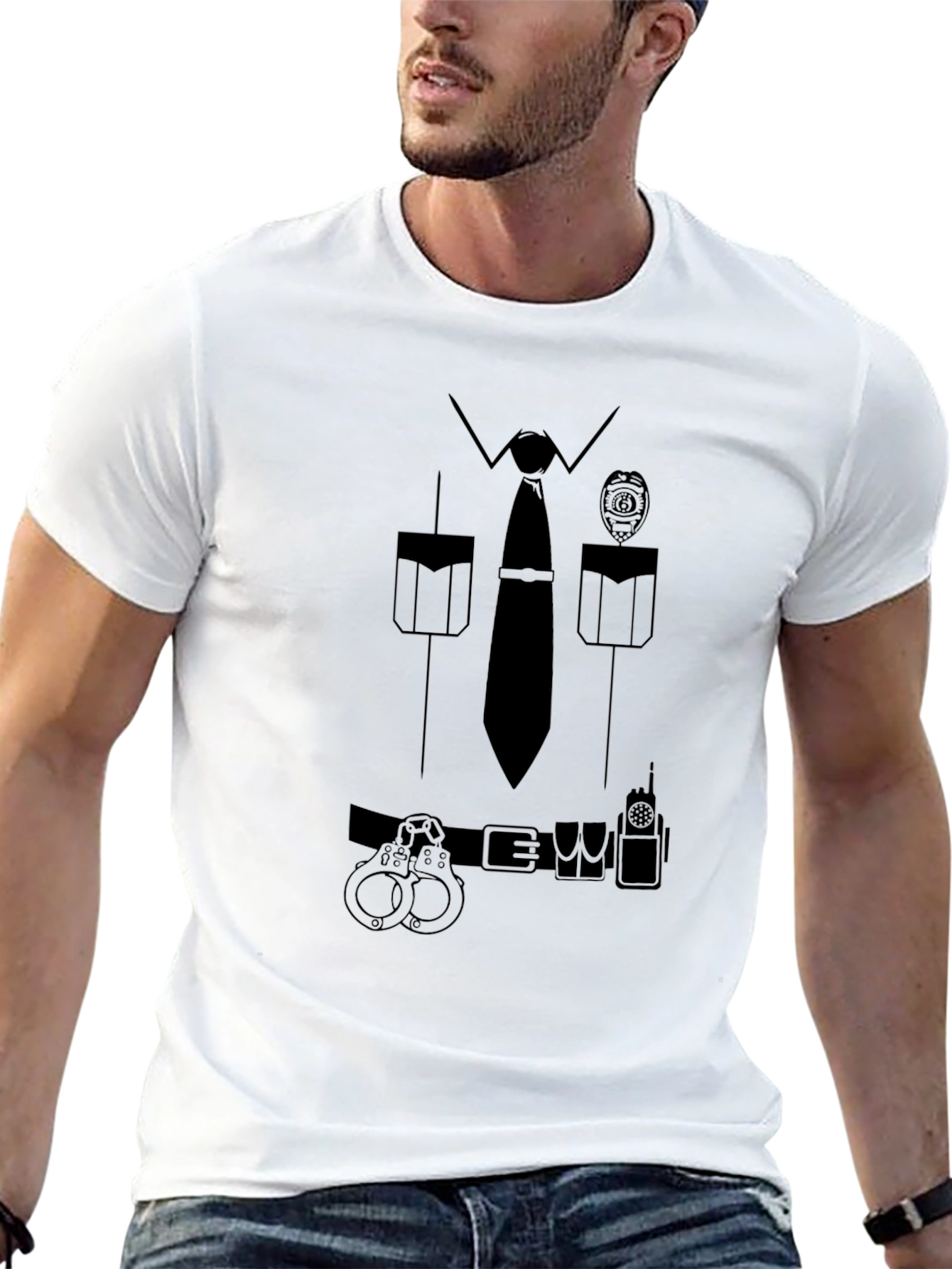 Police Costume T-Shirt - Novelty Design