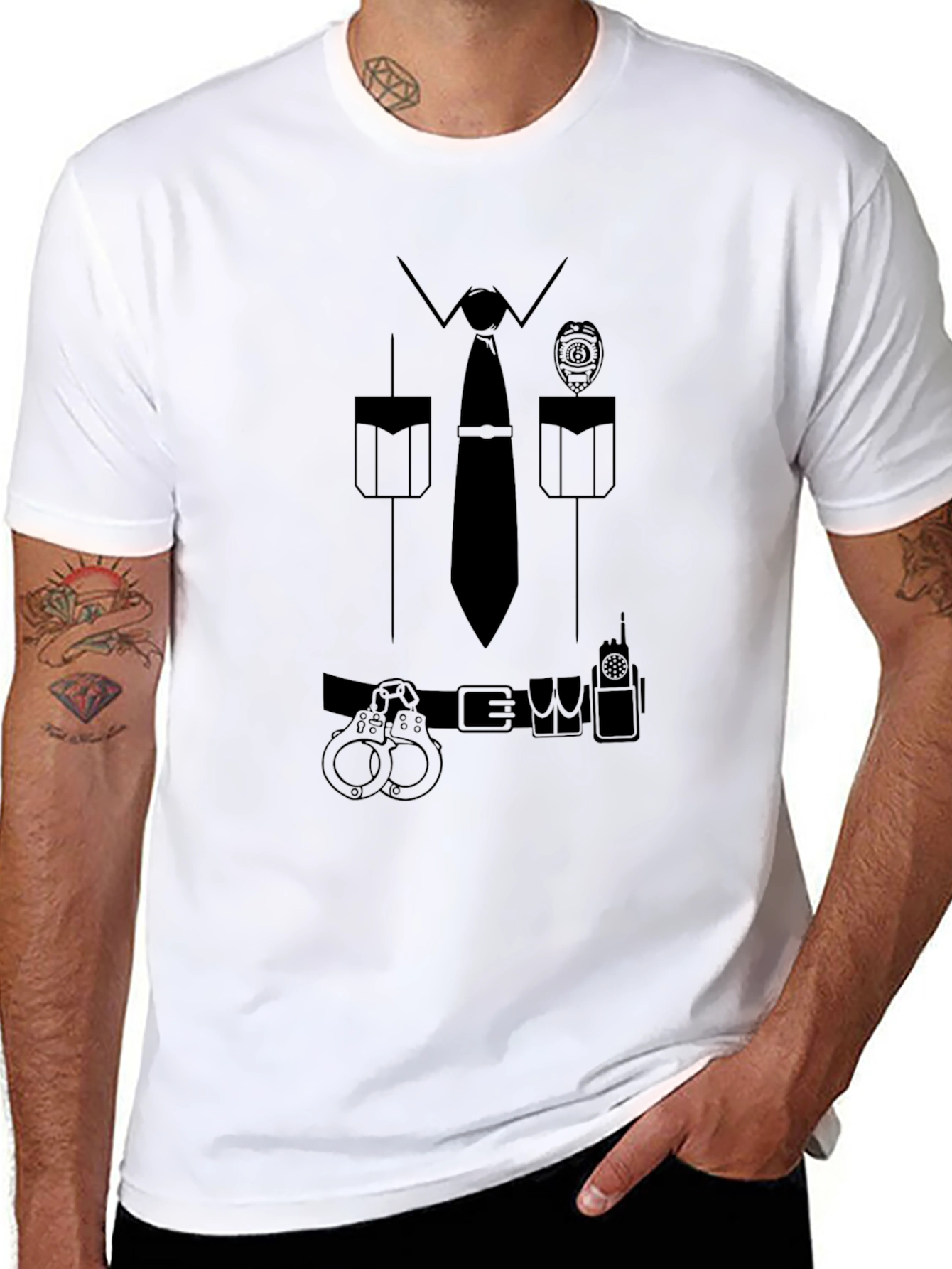Police Costume T-Shirt - Novelty Design