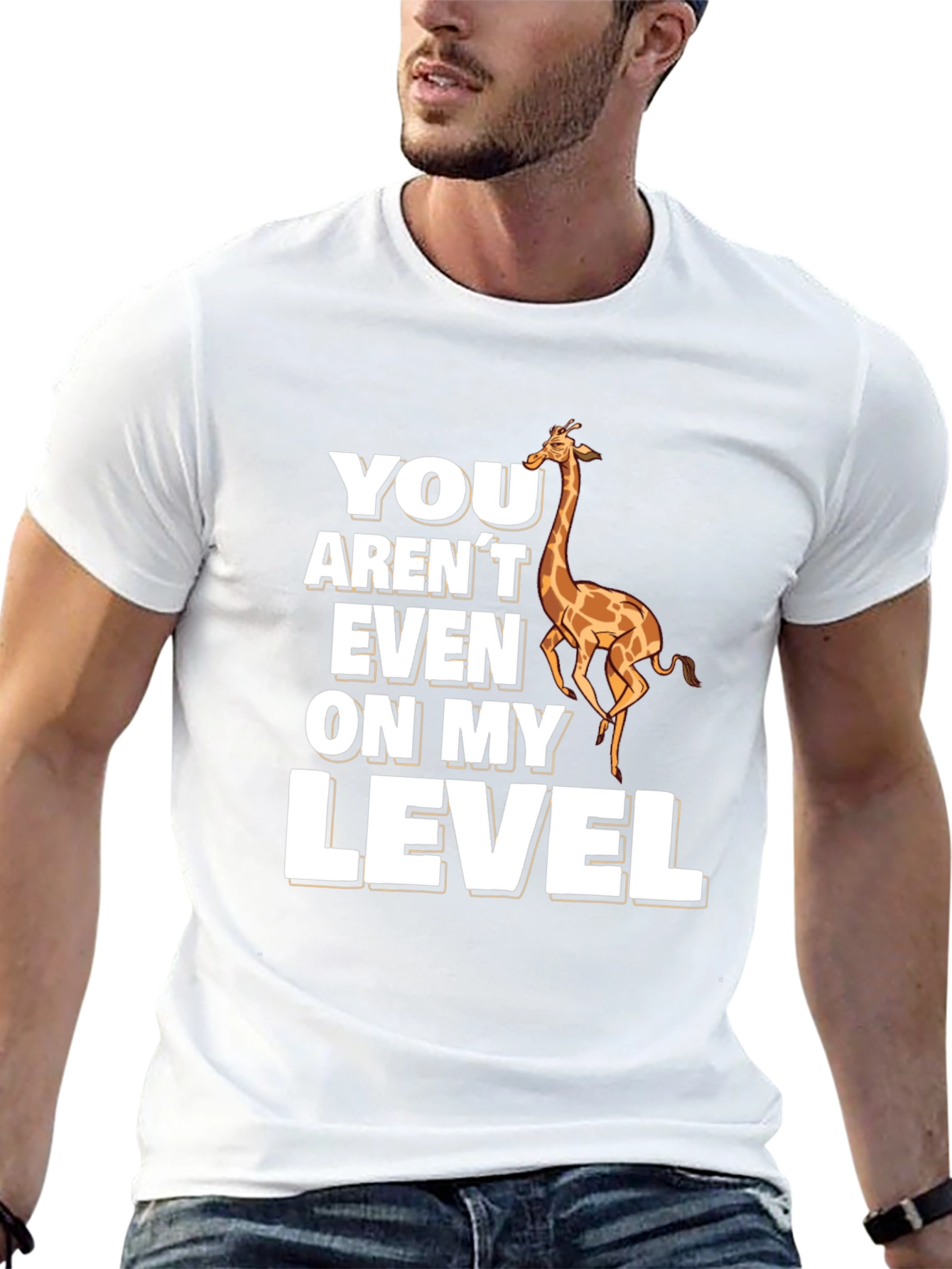 Giraffe Level T-Shirt - Funny Animal Pun Tee