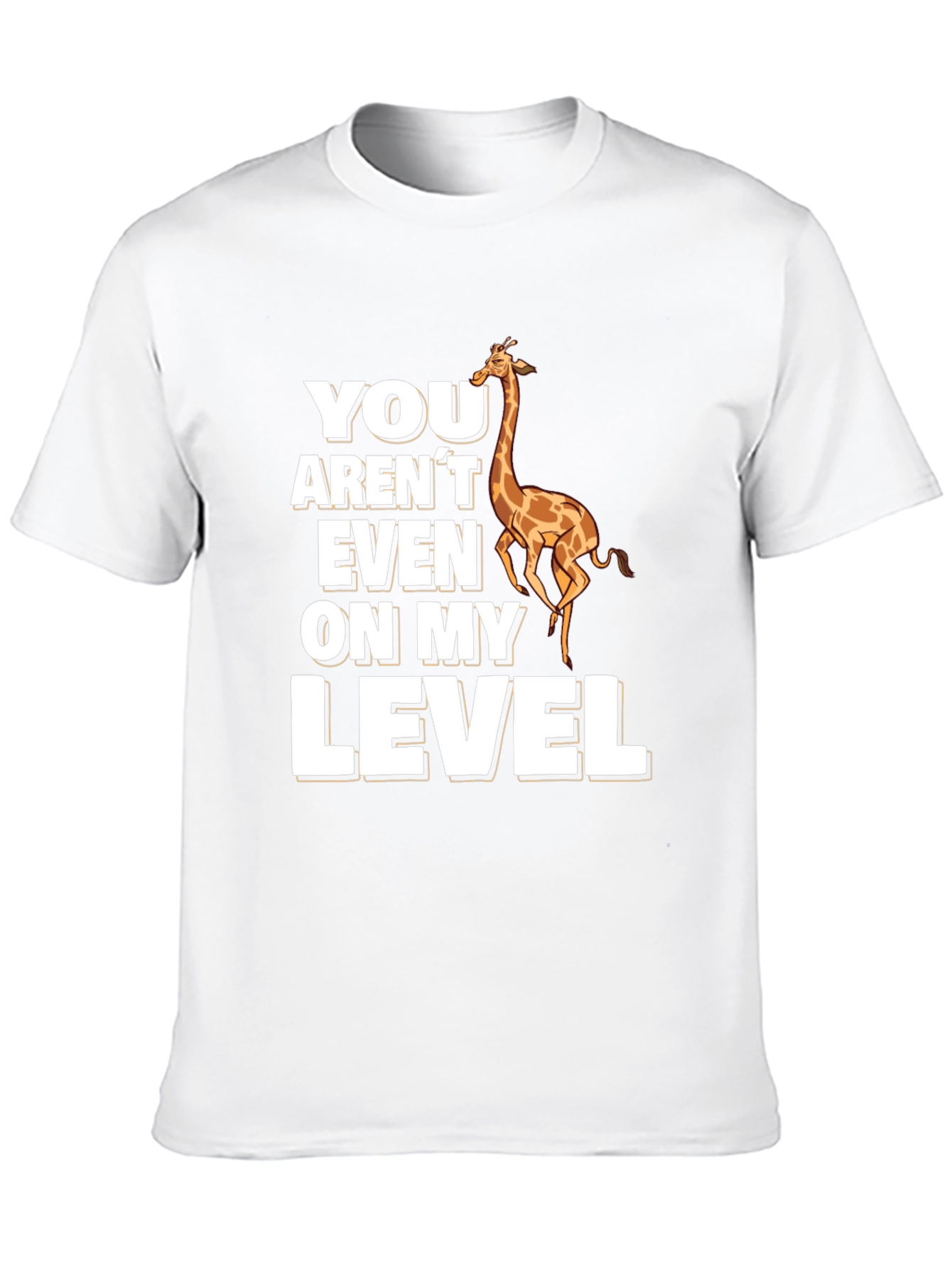 Giraffe Level T-Shirt - Funny Animal Pun Tee