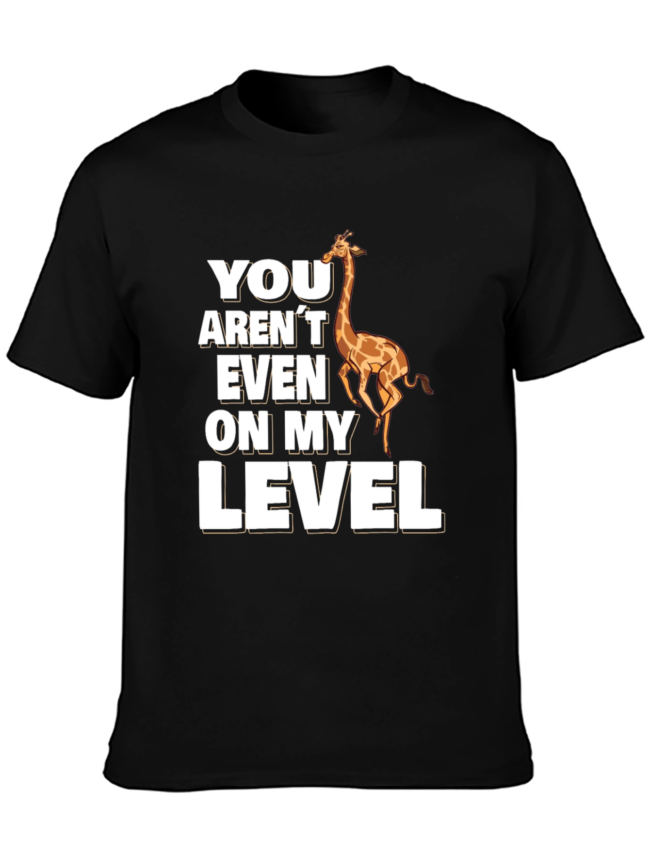 Giraffe Level T-Shirt - Funny Animal Pun Tee