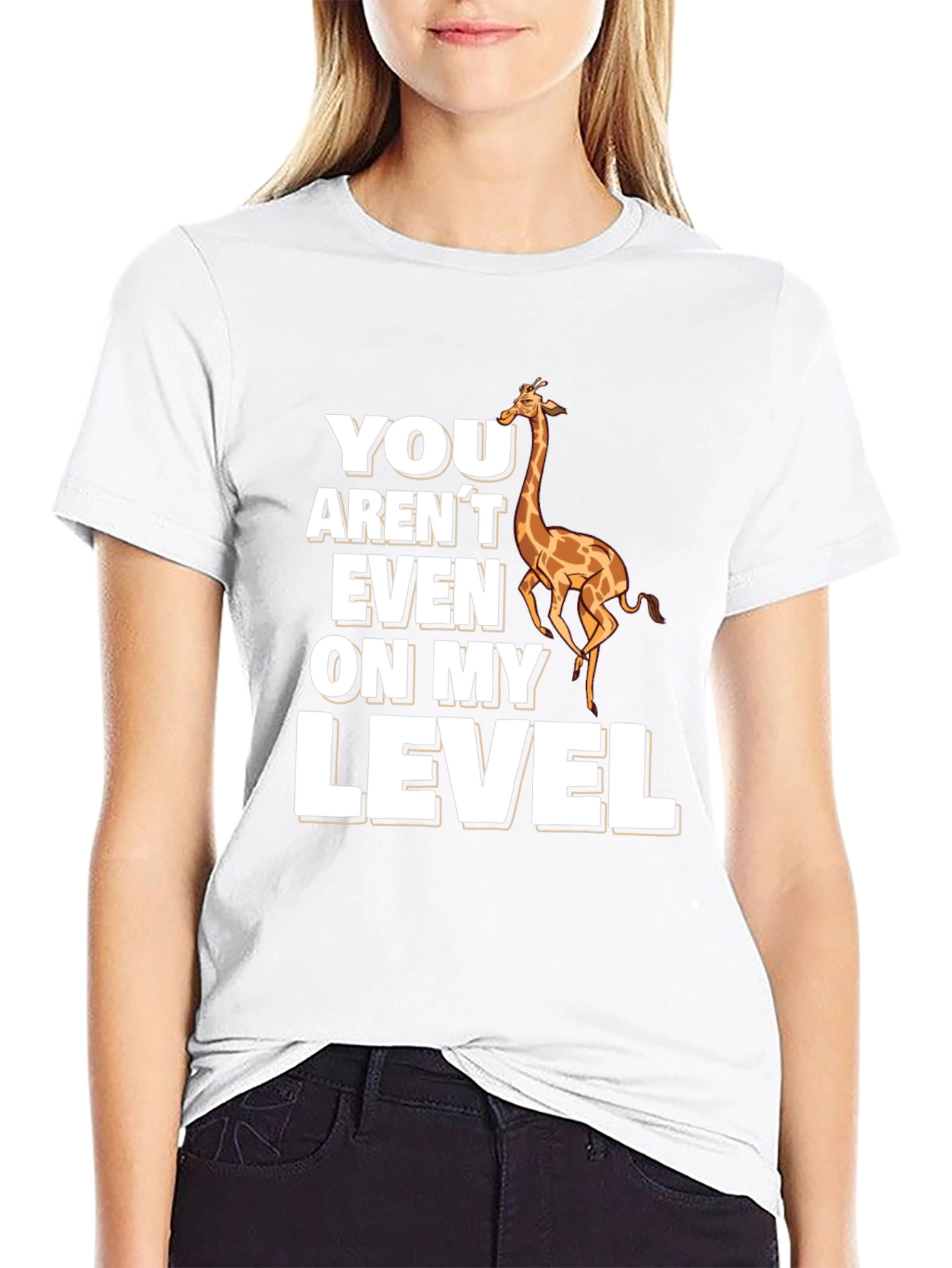 Giraffe Level T-Shirt - Funny Animal Pun Tee