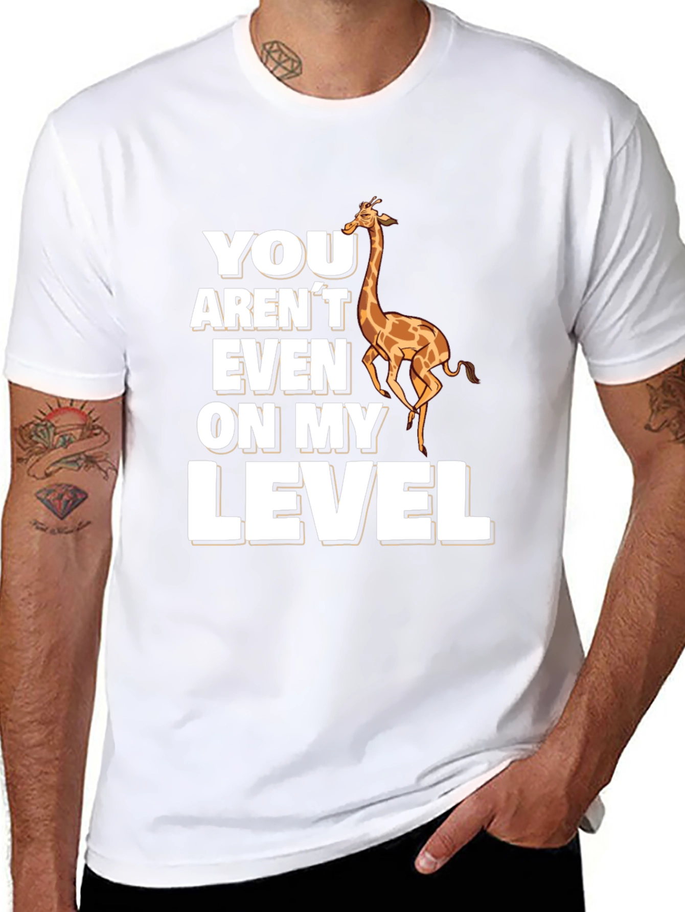Giraffe Level T-Shirt - Funny Animal Pun Tee