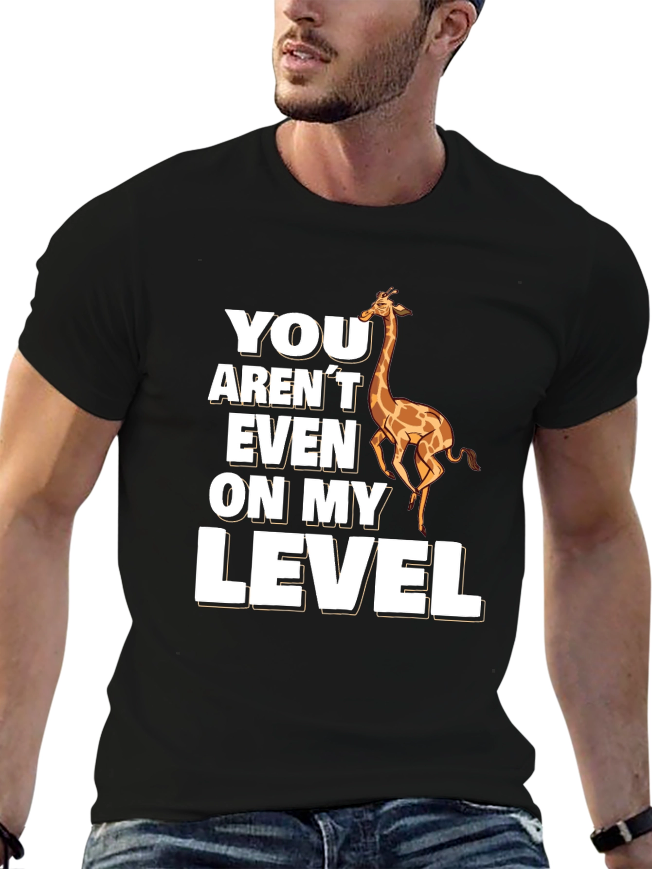 Giraffe Level T-Shirt - Funny Animal Pun Tee
