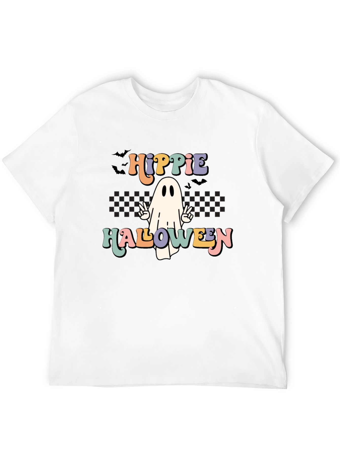 Hippie Halloween Ghost Graphic Tee