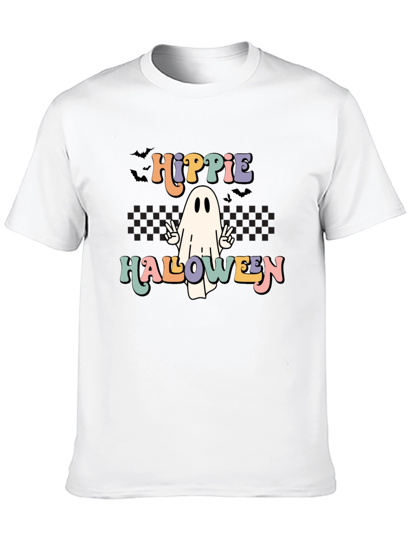 Hippie Halloween Ghost Graphic Tee