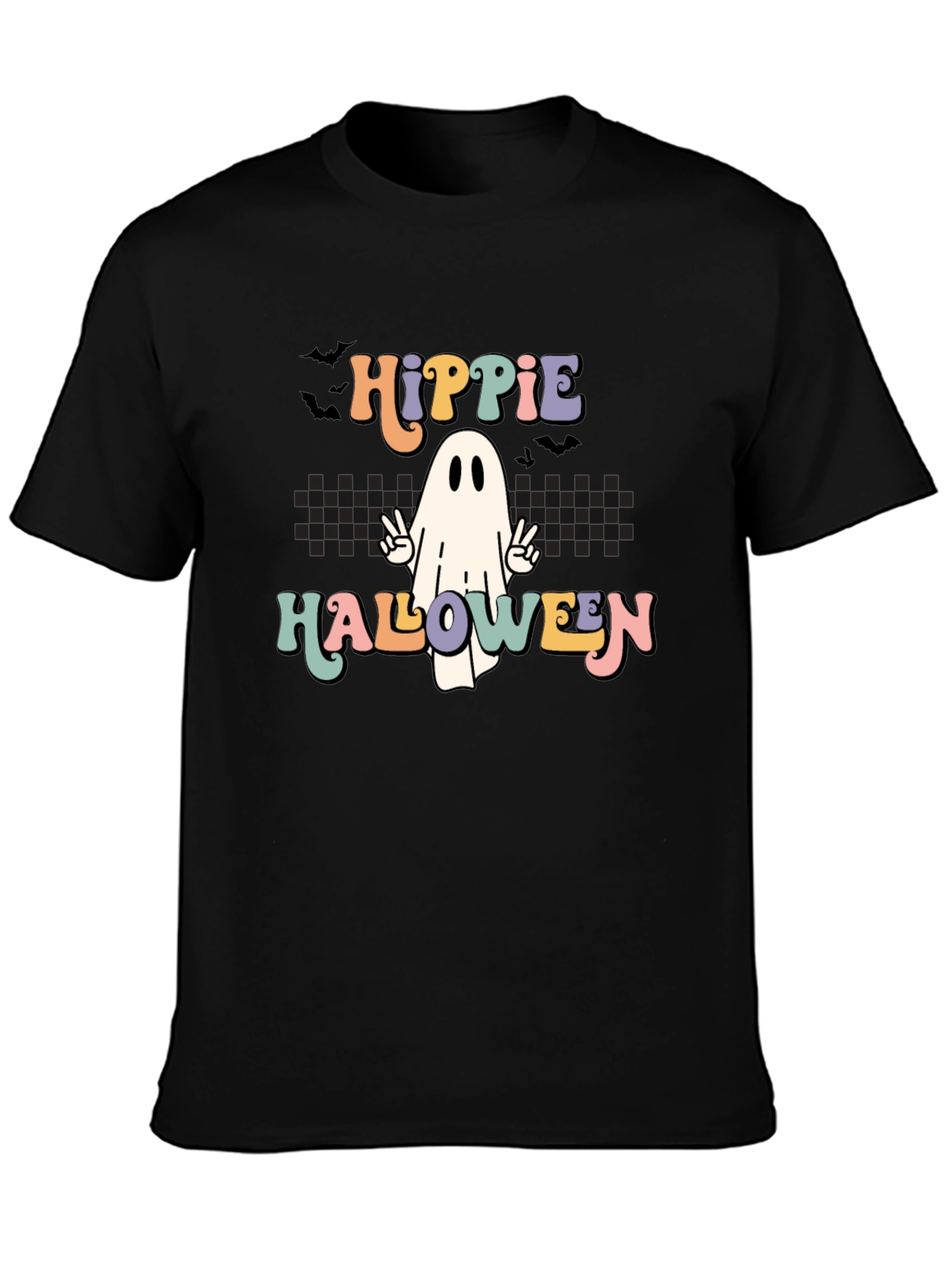 Hippie Halloween Ghost Graphic Tee