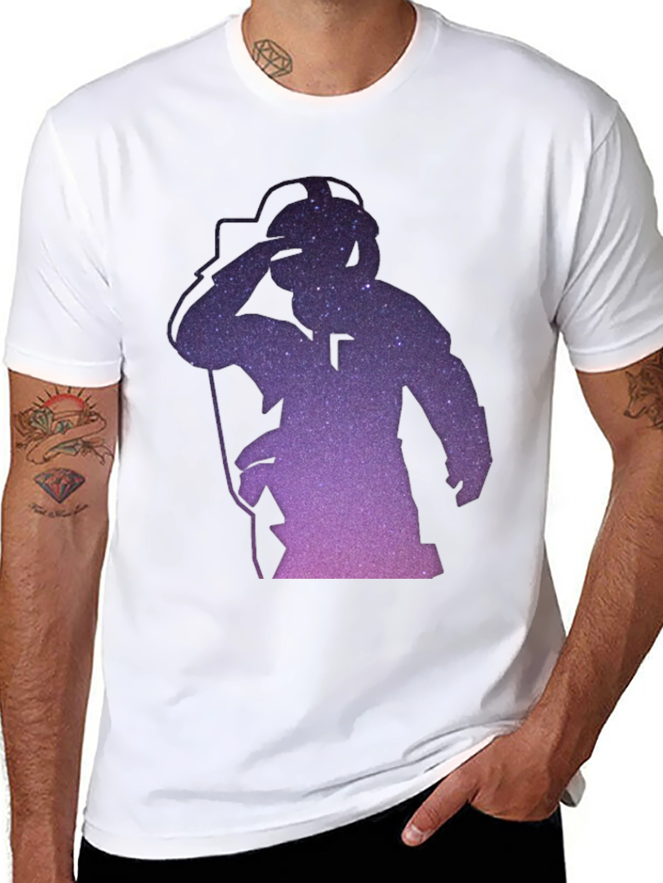Galaxy Astronaut Graphic Black T-Shirt