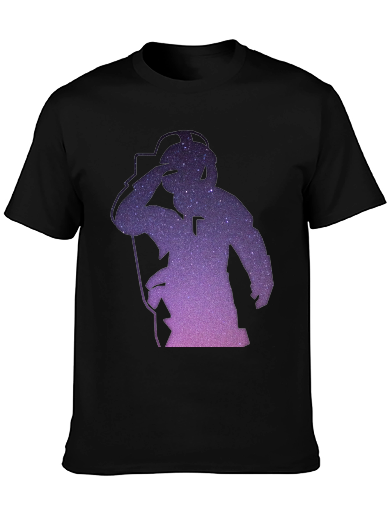 Galaxy Astronaut Graphic Black T-Shirt