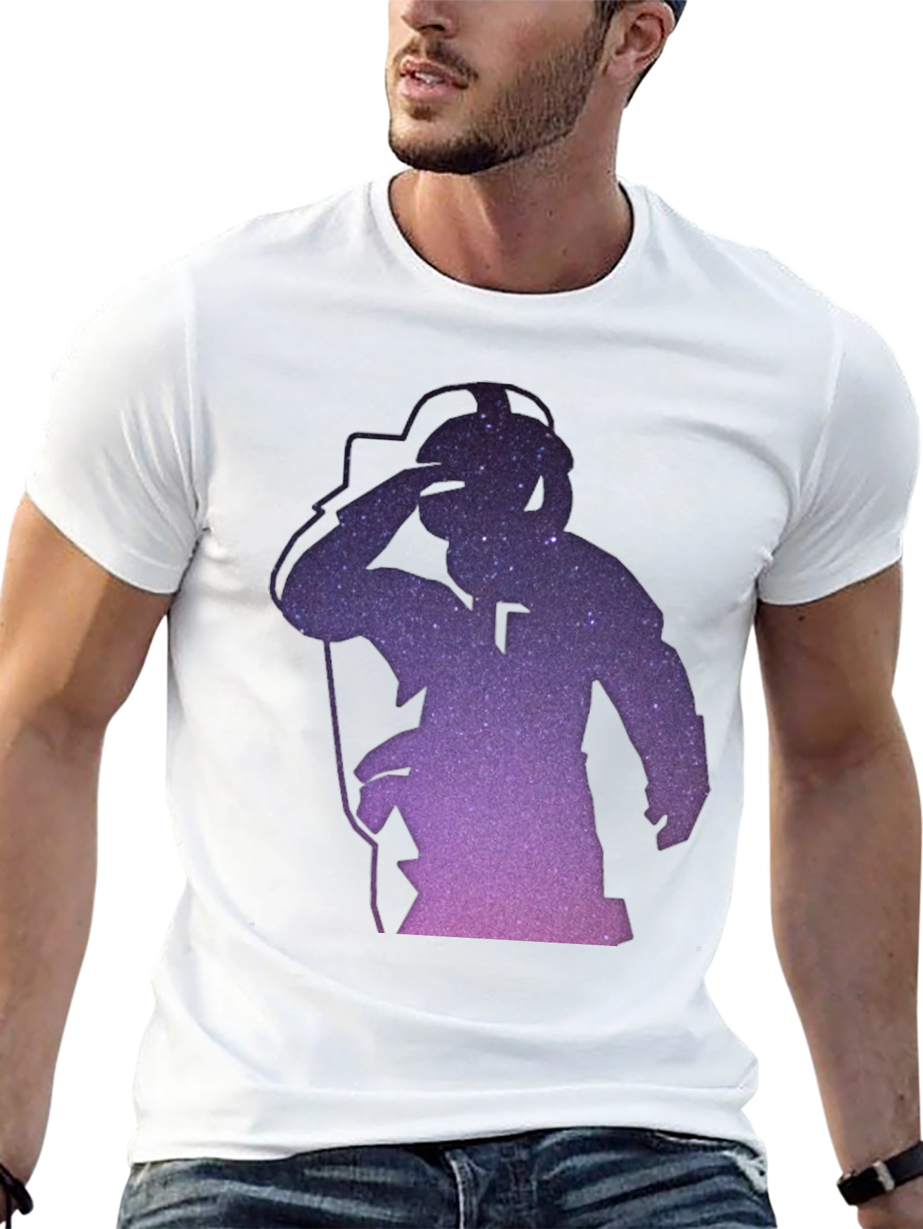 Galaxy Astronaut Graphic Black T-Shirt