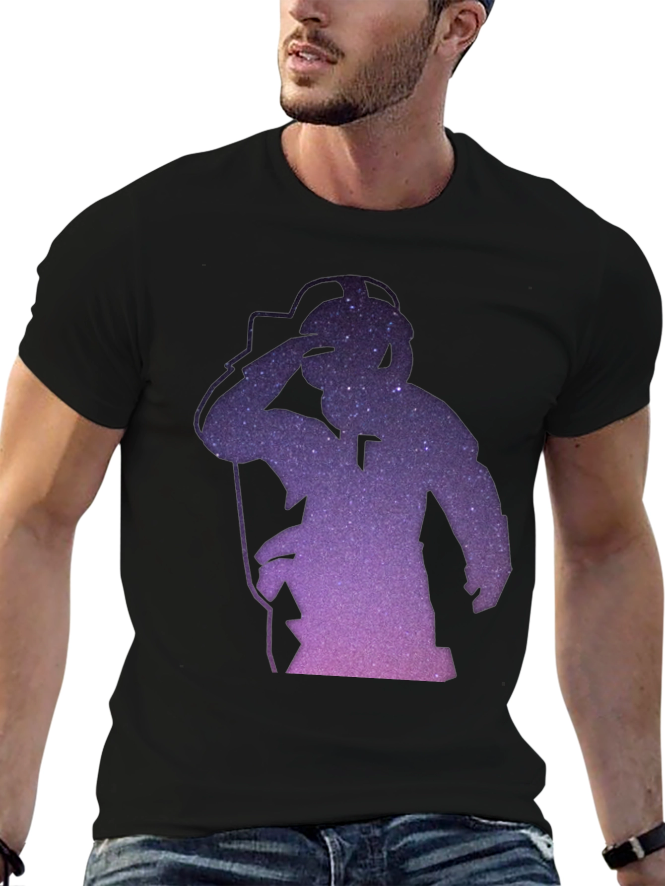 Galaxy Astronaut Graphic Black T-Shirt