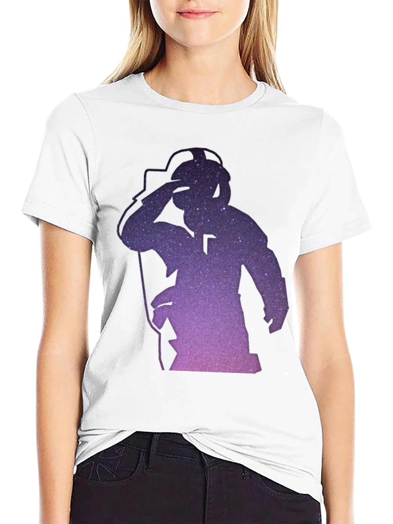 Galaxy Astronaut Graphic Black T-Shirt