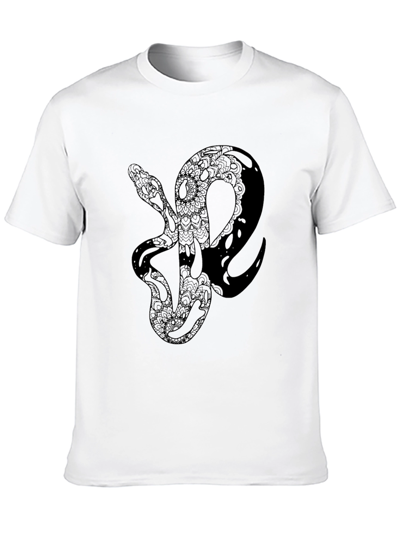 Snake Graphic Black T-Shirt - Unique Serpent Design